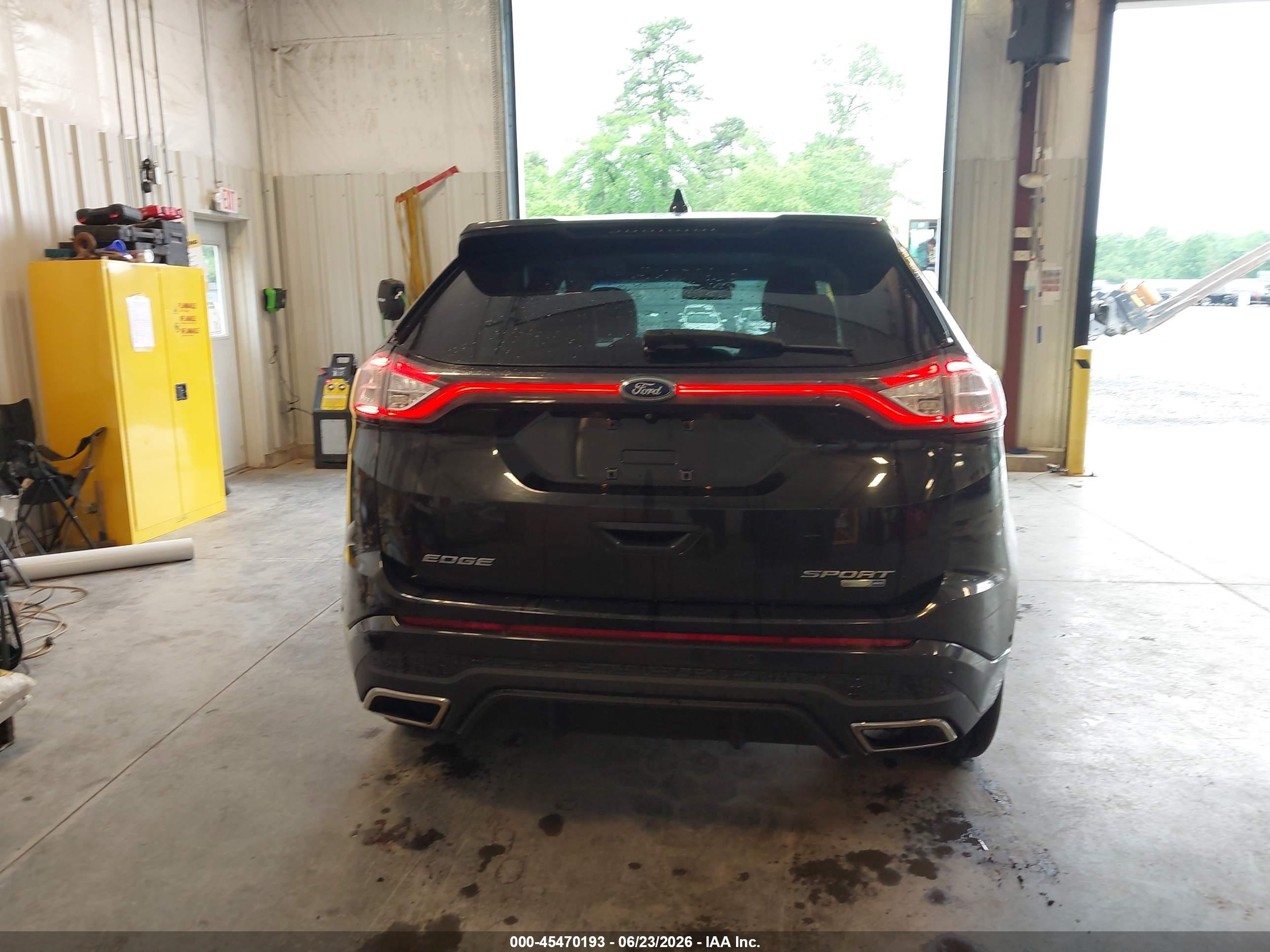 2015 Ford Edge Sport Black vin: 2FMTK4AP6FBB19104