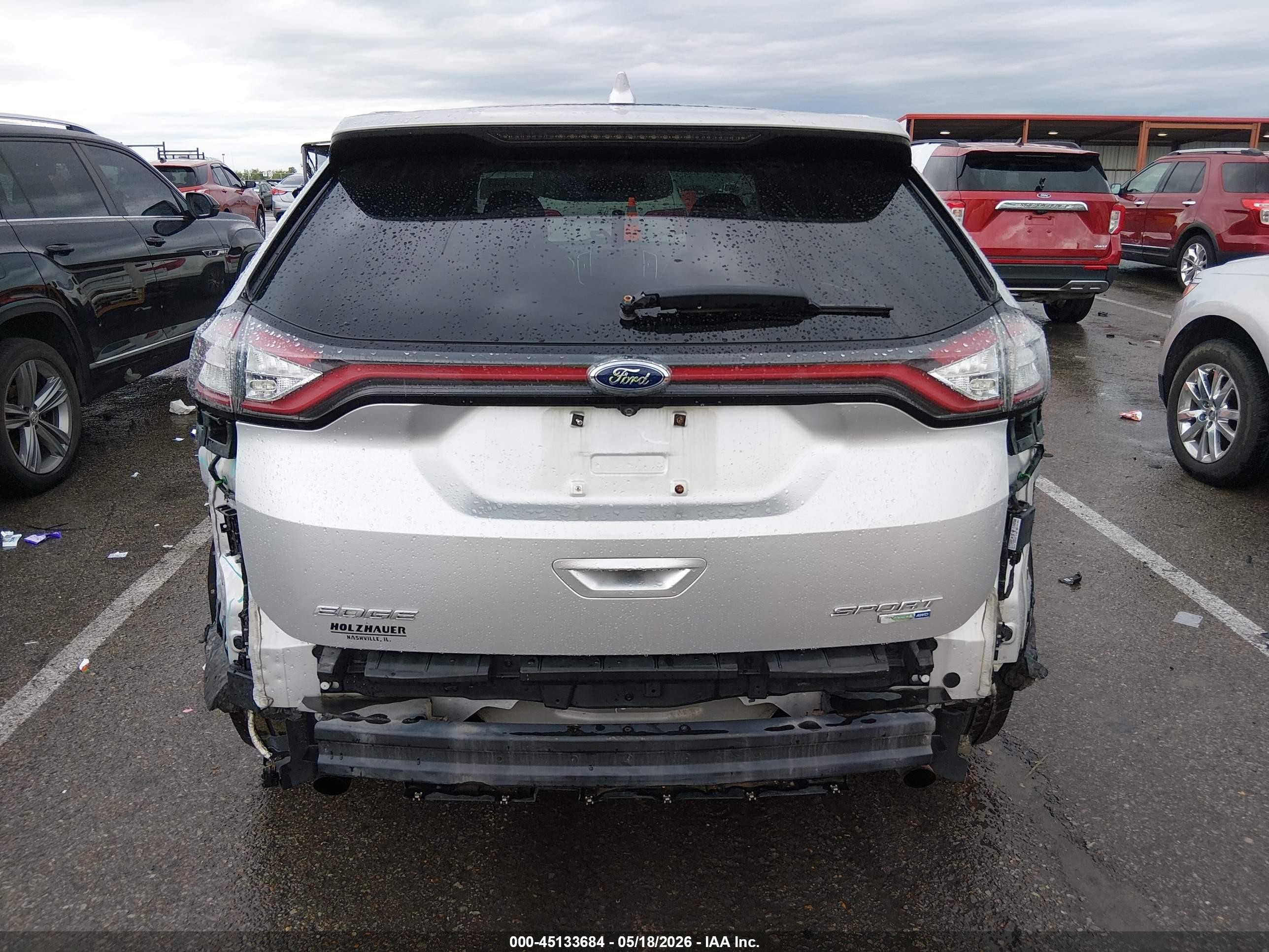 2015 Ford Edge Sport Серебряный vin: 2FMTK4AP6FBC11734