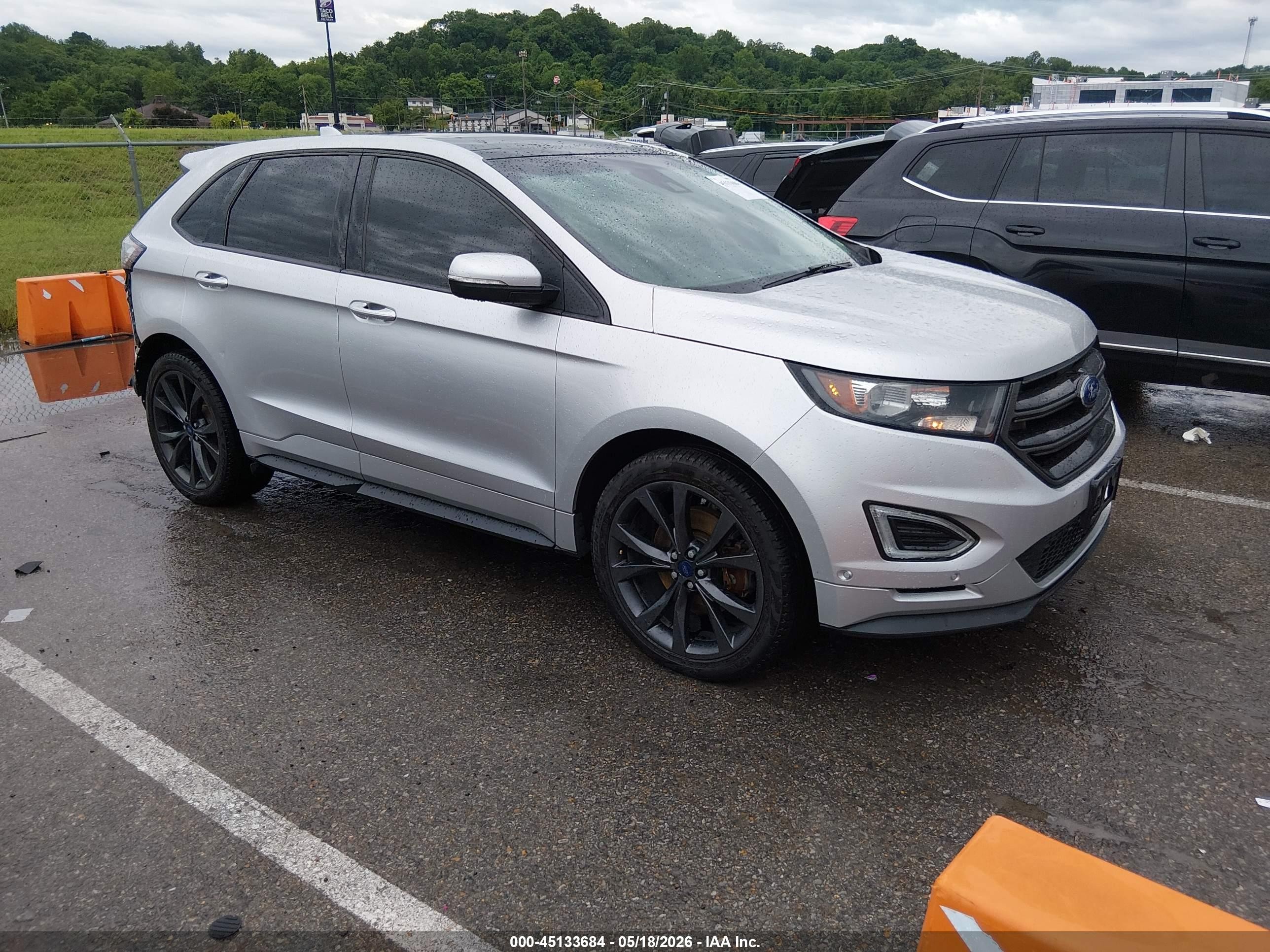 2015 Ford Edge Sport Серебряный vin: 2FMTK4AP6FBC11734