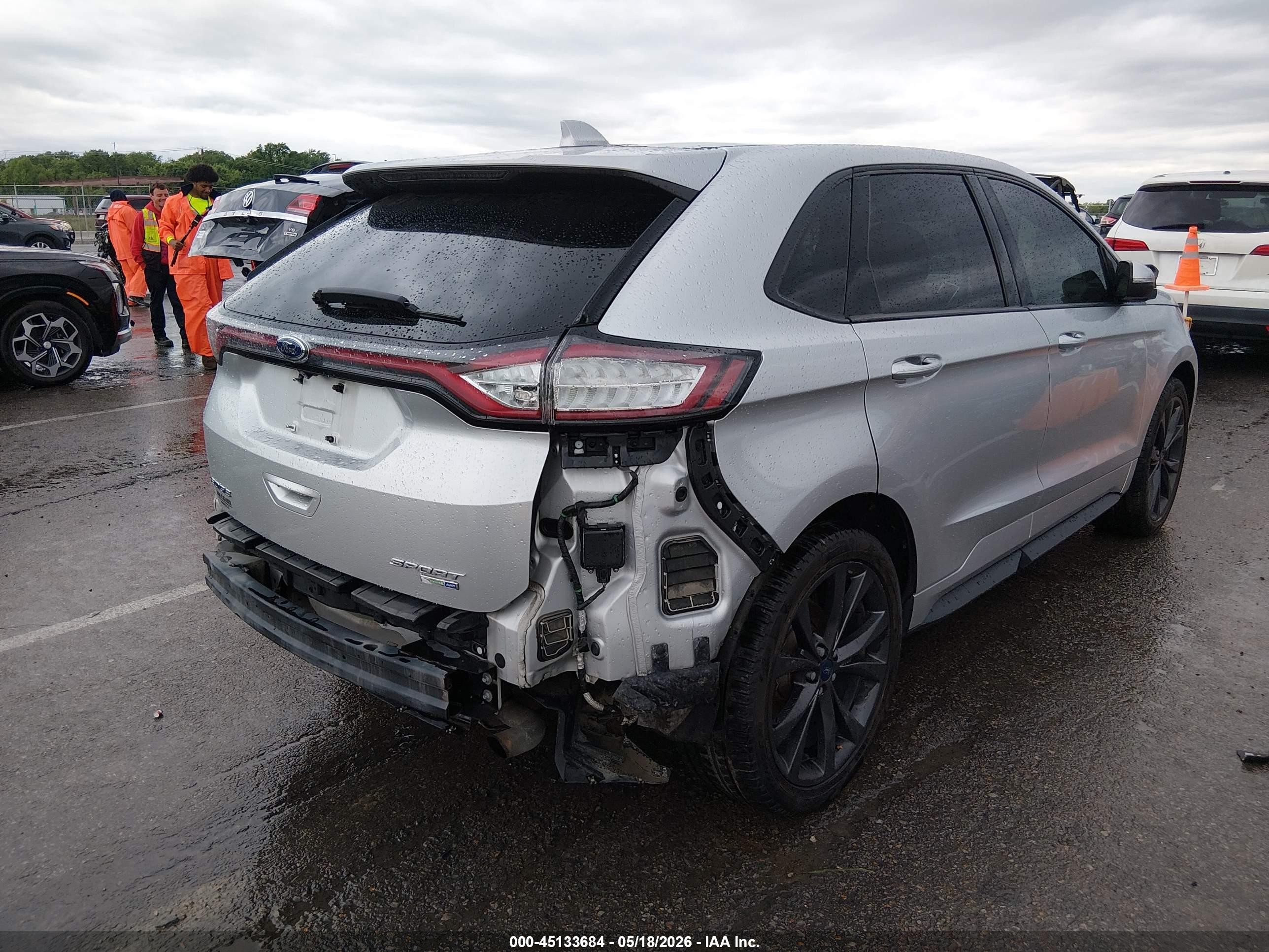 2015 Ford Edge Sport Серебряный vin: 2FMTK4AP6FBC11734