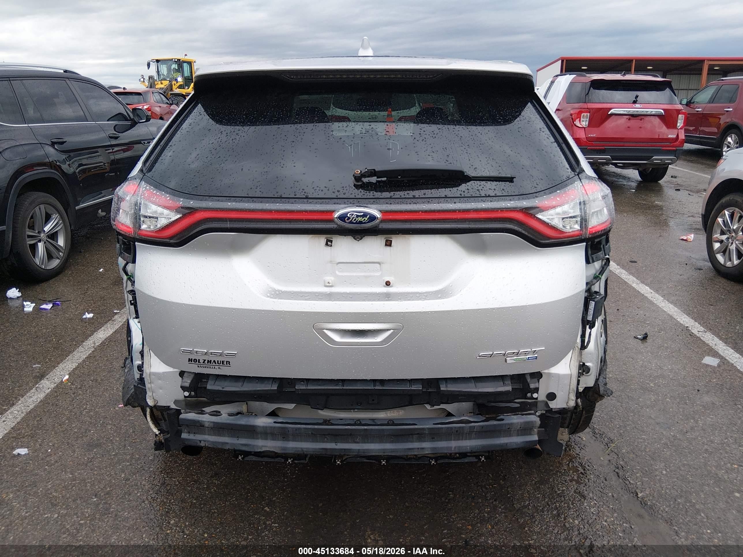 2015 Ford Edge Sport Серебряный vin: 2FMTK4AP6FBC11734