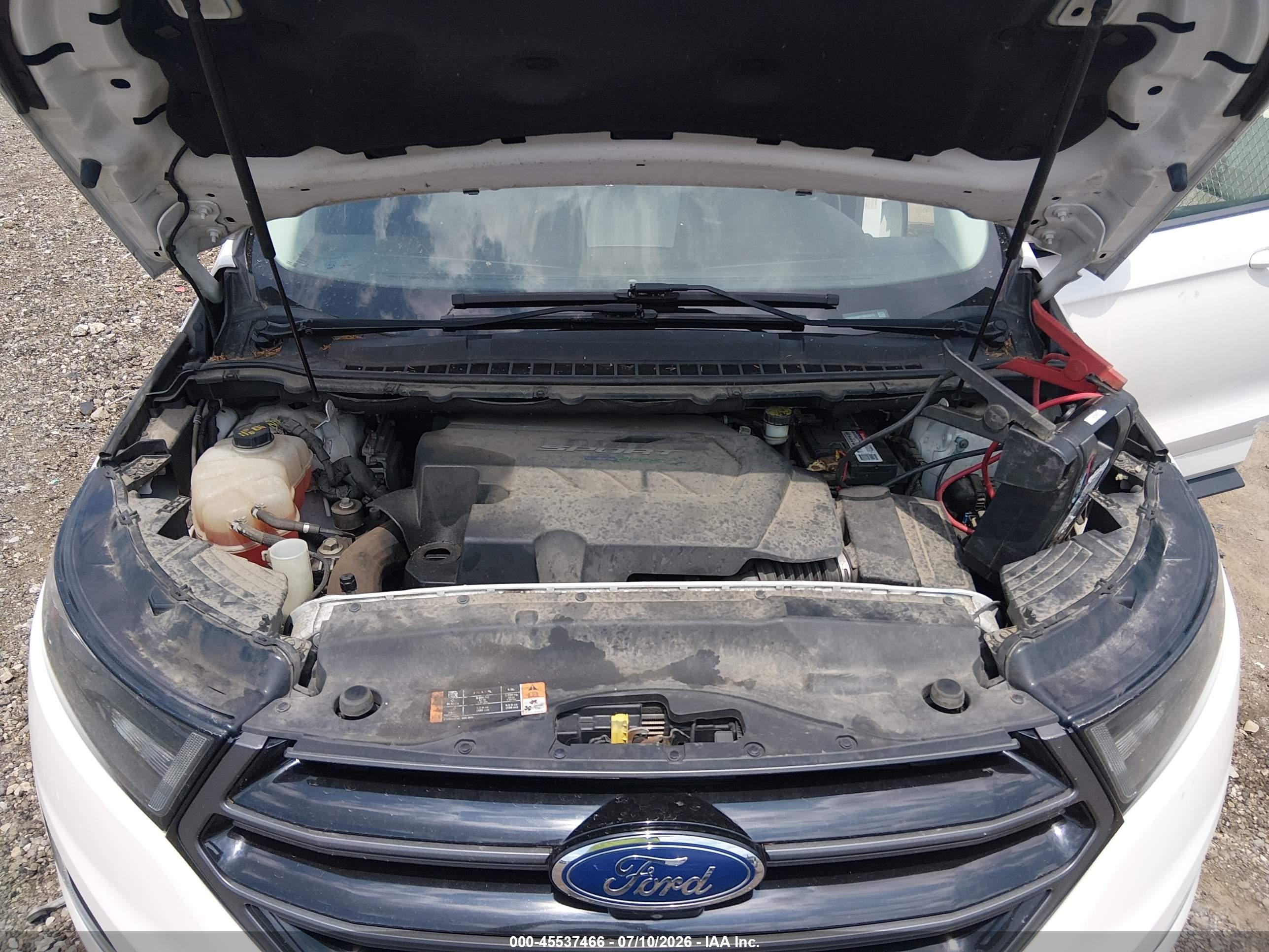 2015 Ford Edge Sport White vin: 2FMTK4AP7FBB29513
