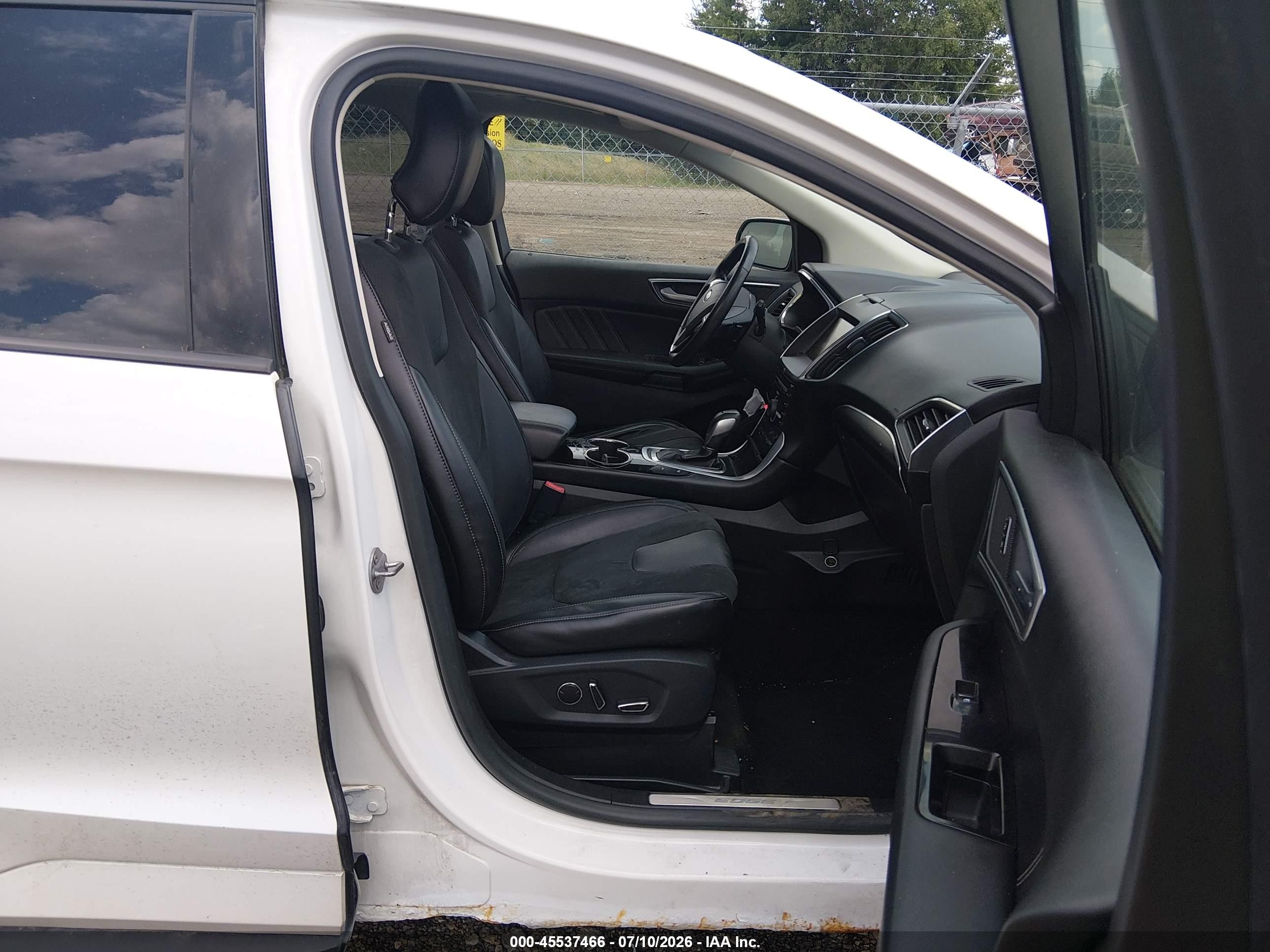 2015 Ford Edge Sport White vin: 2FMTK4AP7FBB29513