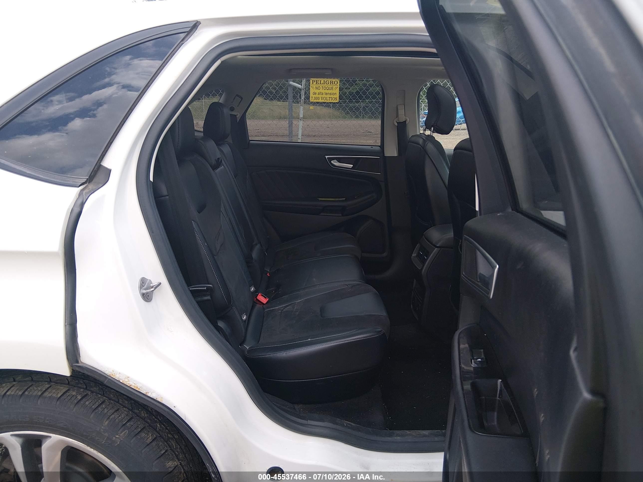 2015 Ford Edge Sport White vin: 2FMTK4AP7FBB29513