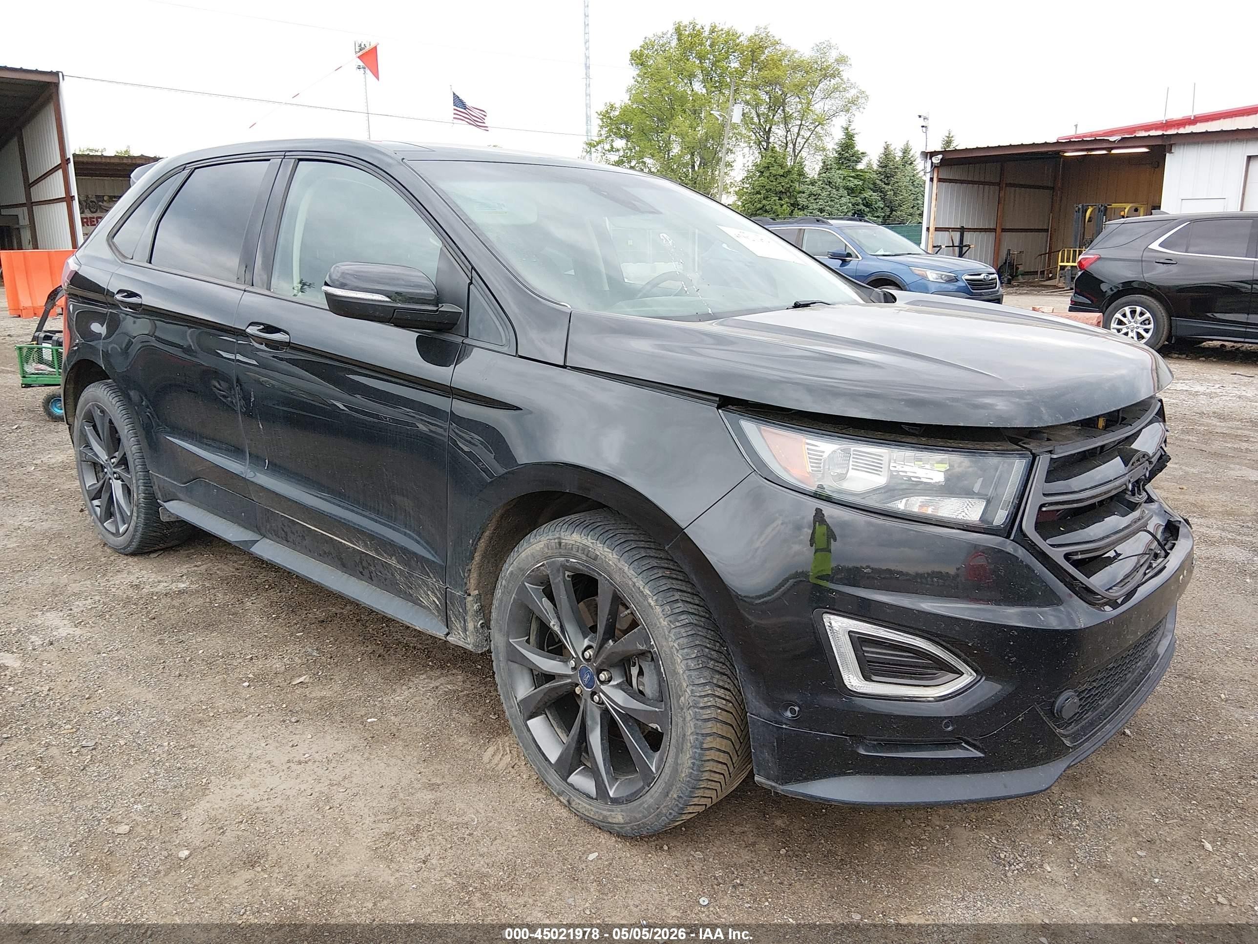2015 Ford Edge Sport Black vin: 2FMTK4AP7FBB35988