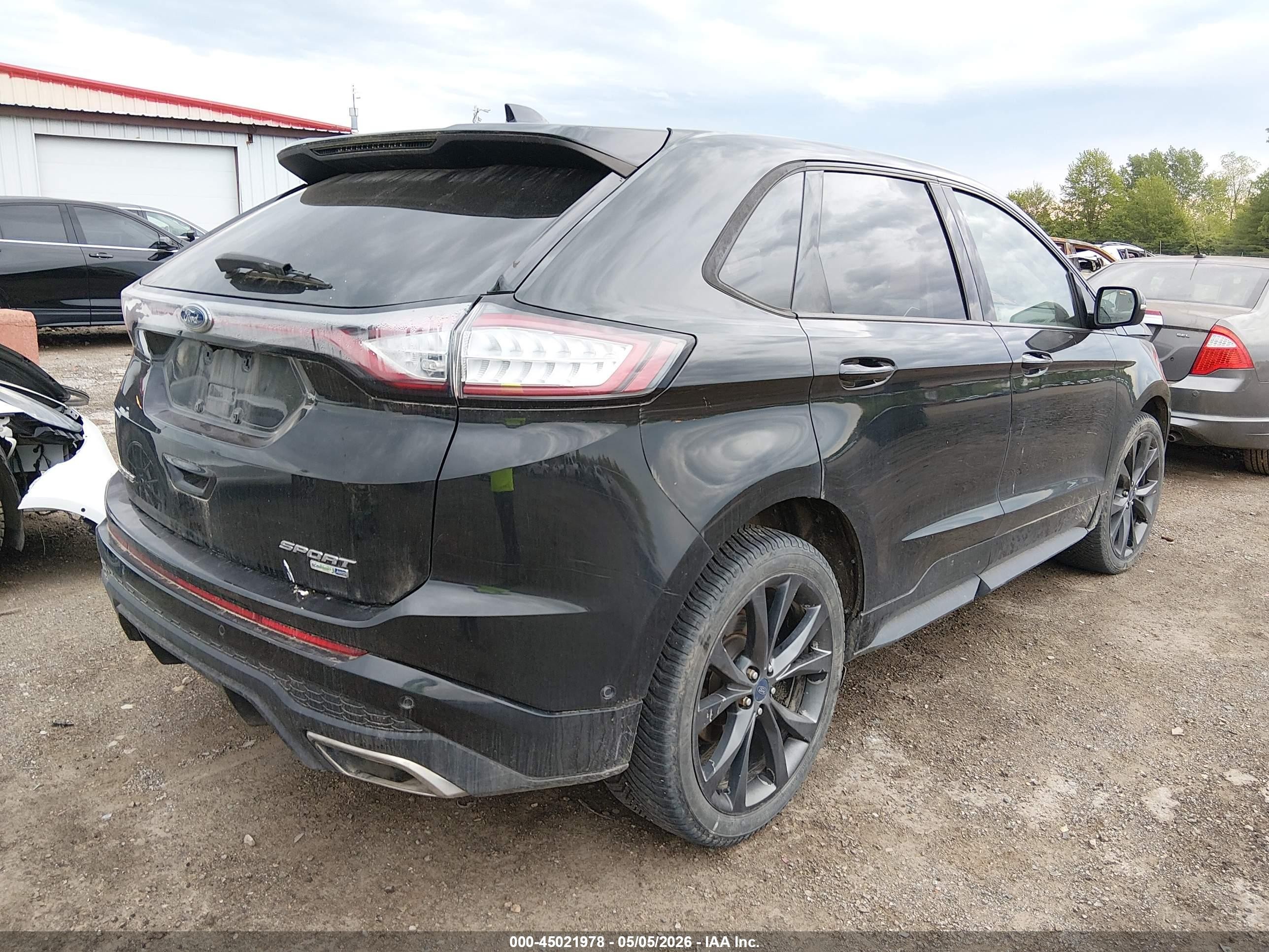 2015 Ford Edge Sport Black vin: 2FMTK4AP7FBB35988