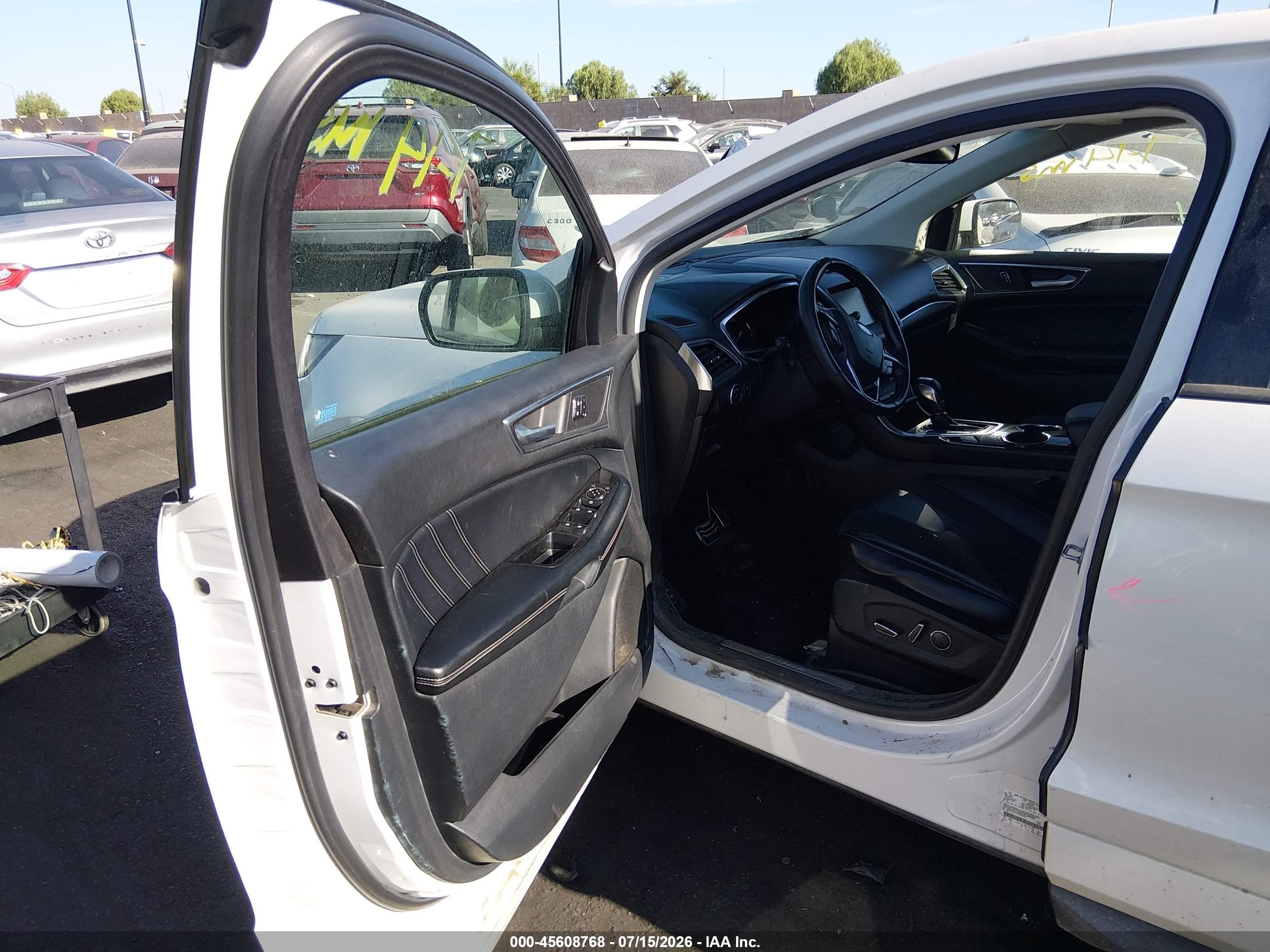2015 Ford Edge Sport White vin: 2FMTK4AP7FBB67534