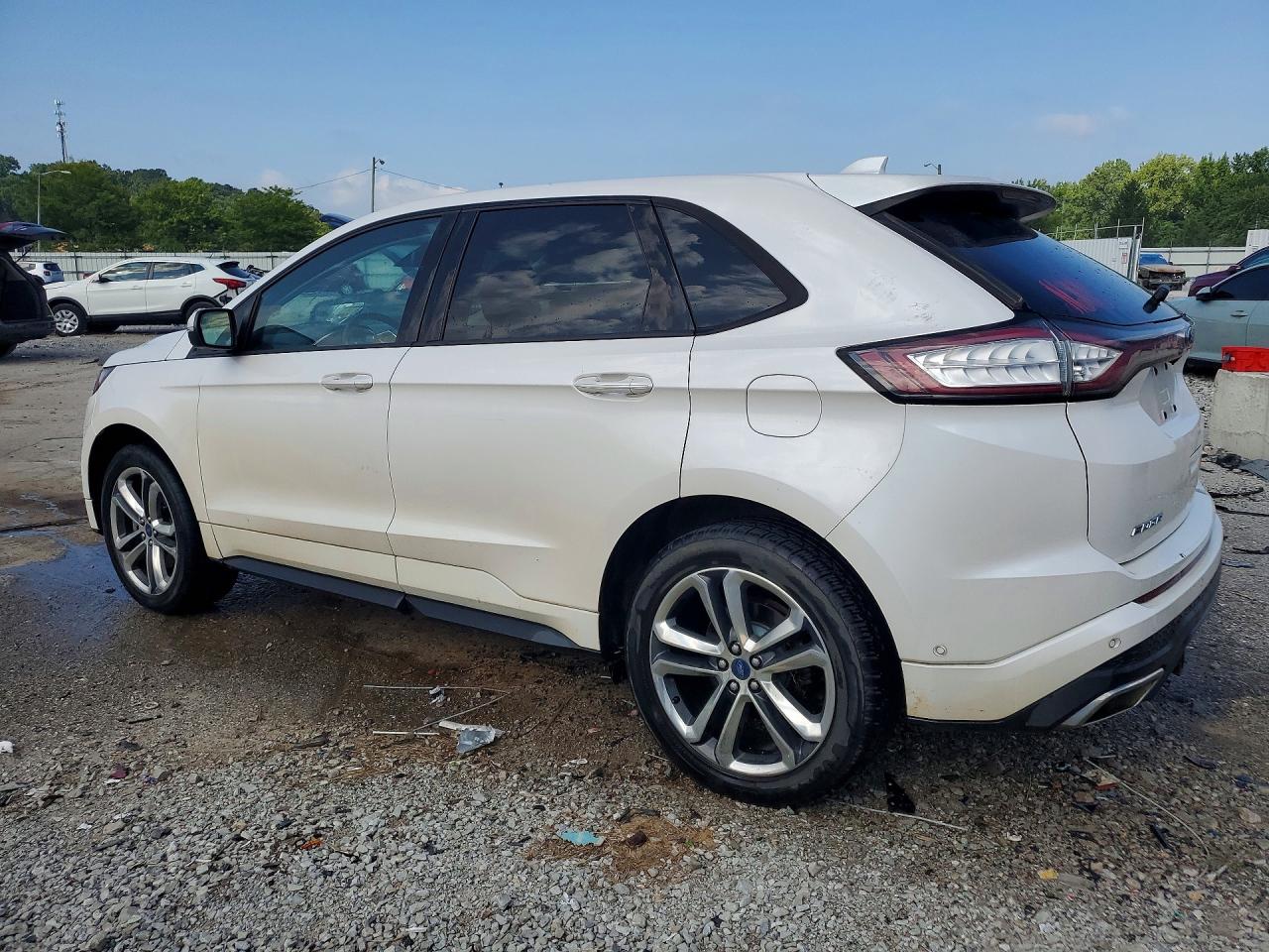 2015 Ford Edge Sport White vin: 2FMTK4AP8FBB73326