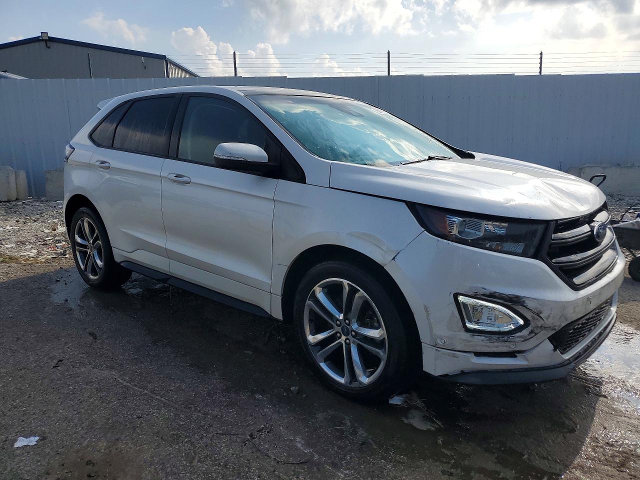 2015 Ford Edge Sport White vin: 2FMTK4AP8FBB73326