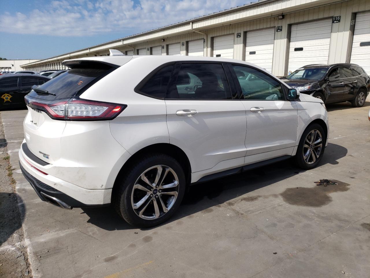 2015 Ford Edge Sport Белый vin: 2FMTK4AP9FBB02846