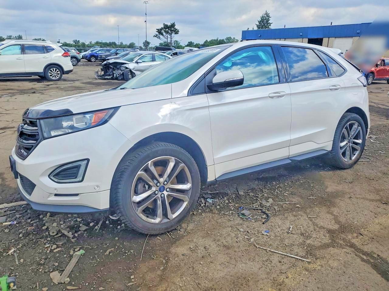 2015 Ford Edge Sport White vin: 2FMTK4AP9FBB90362