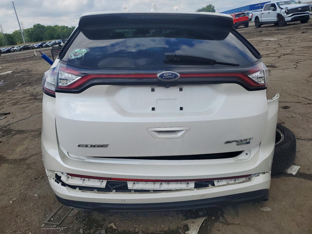 2015 Ford Edge Sport Белый vin: 2FMTK4AP9FBB90362