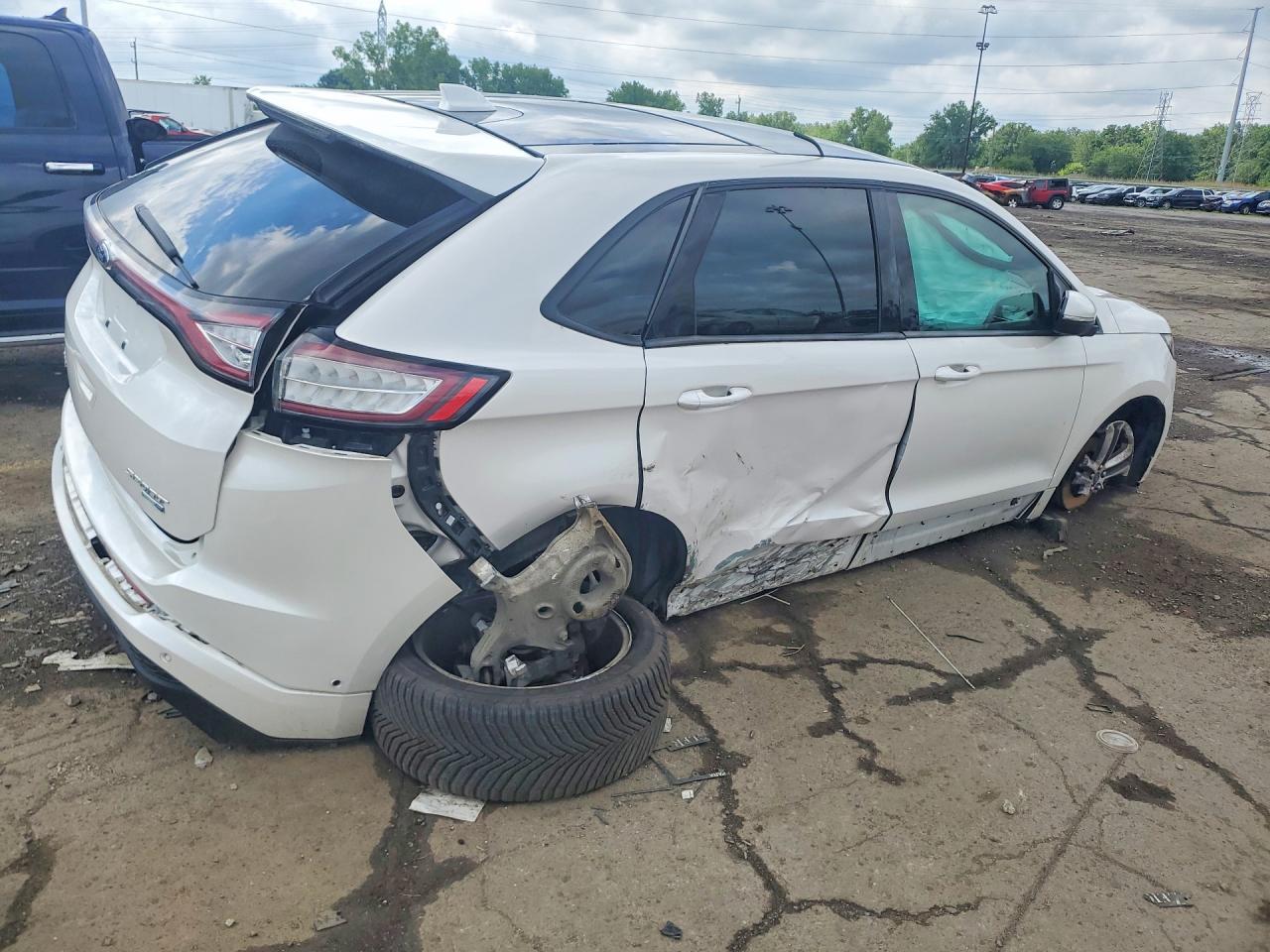 2015 Ford Edge Sport Белый vin: 2FMTK4AP9FBB90362