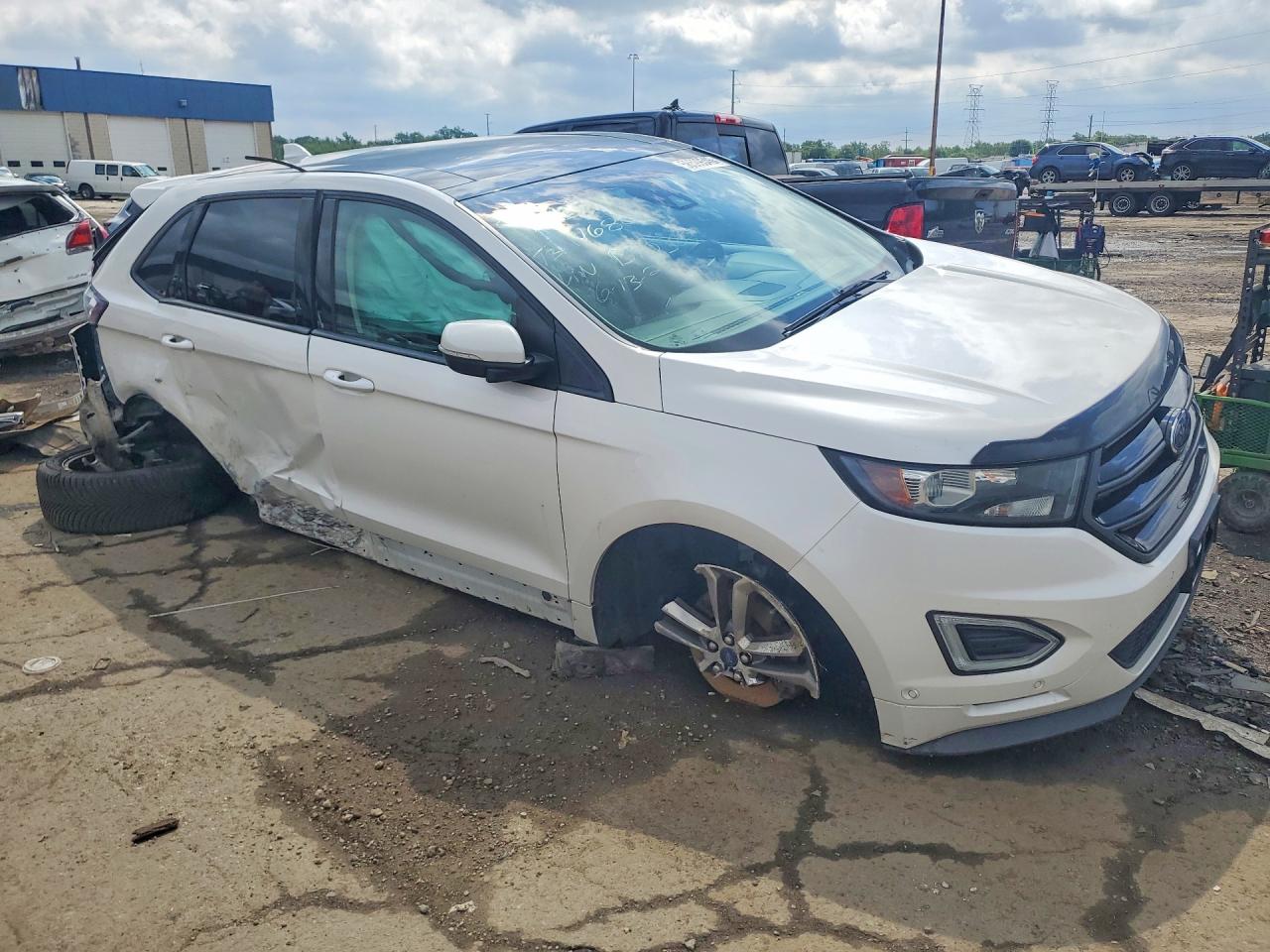 2015 Ford Edge Sport Белый vin: 2FMTK4AP9FBB90362