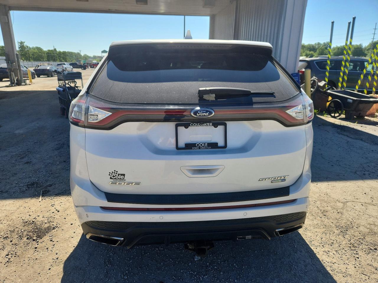 2015 Ford Edge Sport White vin: 2FMTK4APXFBC11168