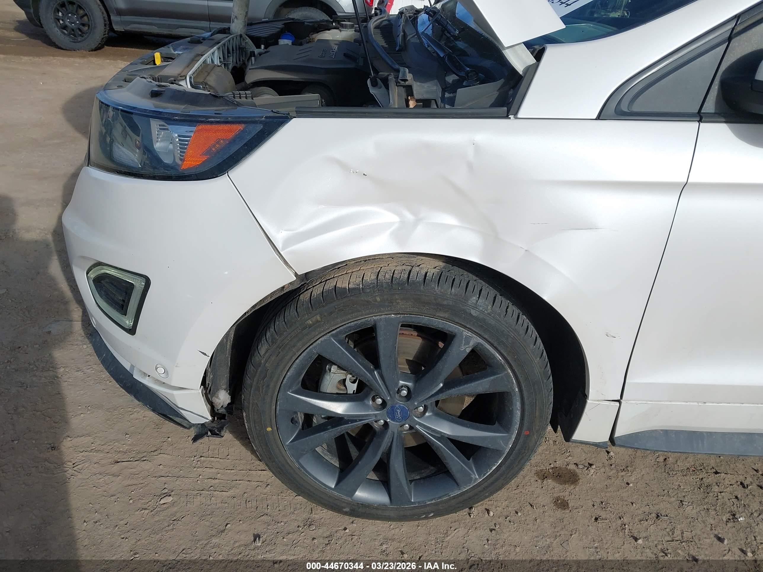 2015 Ford Edge Sport White vin: 2FMTK4APXFBC12868