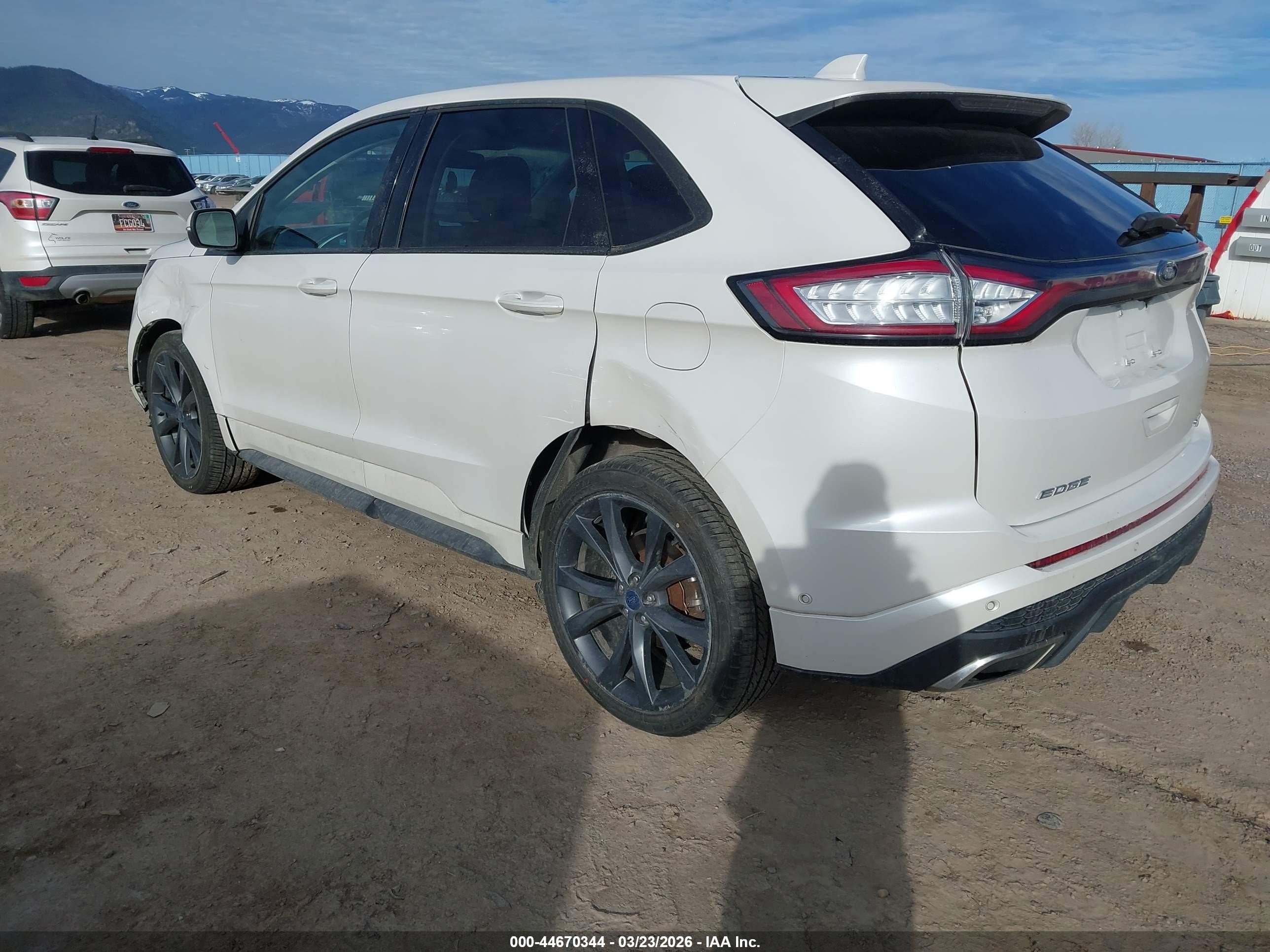 2015 Ford Edge Sport White vin: 2FMTK4APXFBC12868