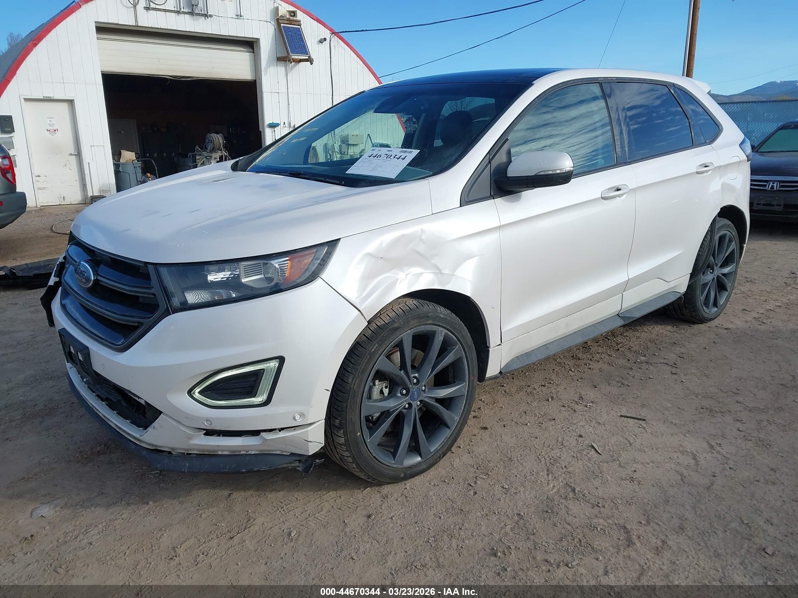 2015 Ford Edge Sport White vin: 2FMTK4APXFBC12868