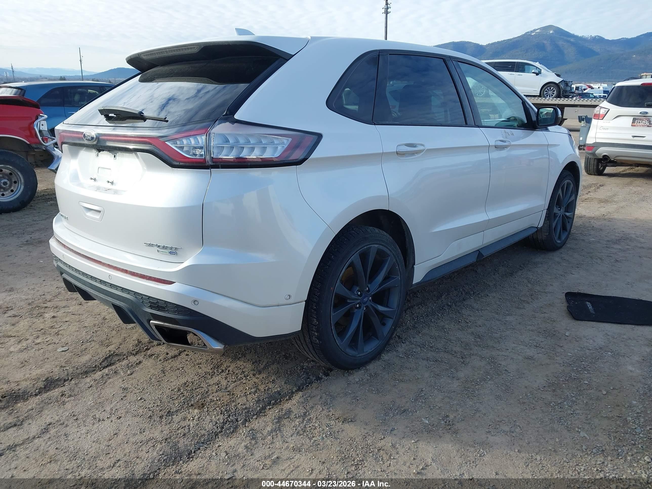 2015 Ford Edge Sport White vin: 2FMTK4APXFBC12868