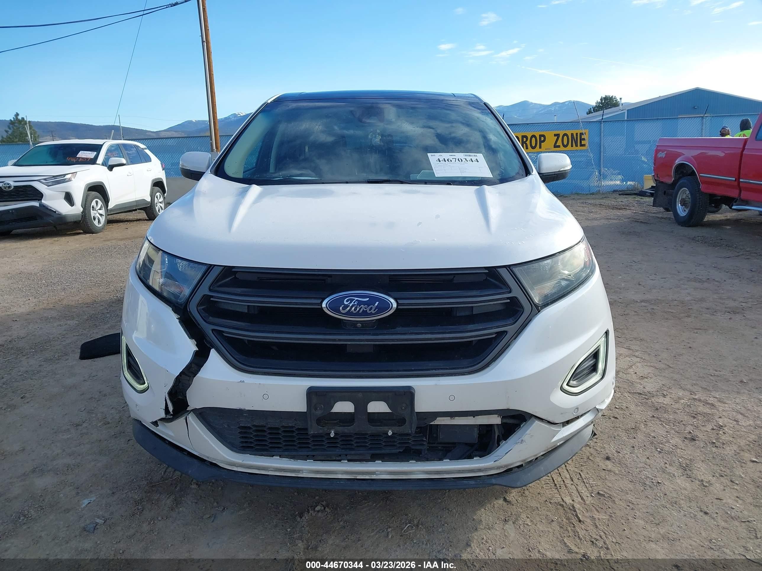 2015 Ford Edge Sport White vin: 2FMTK4APXFBC12868