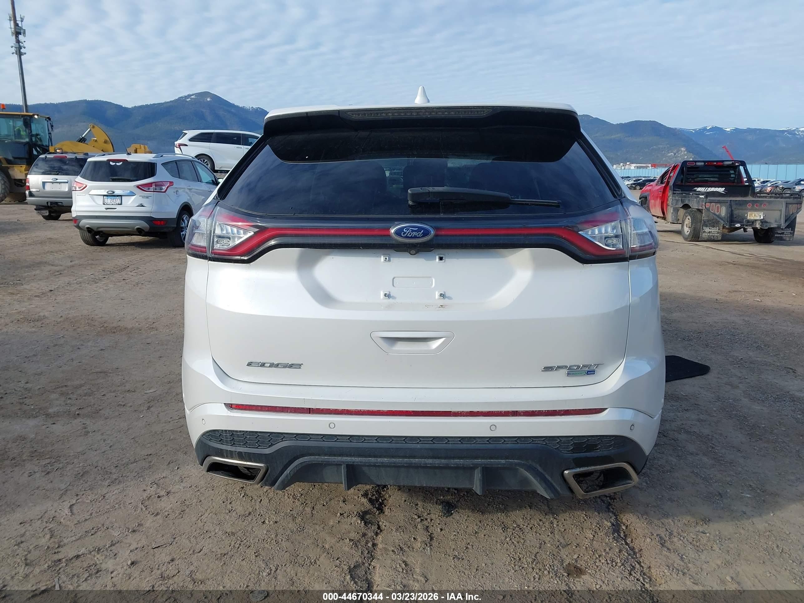 2015 Ford Edge Sport White vin: 2FMTK4APXFBC12868