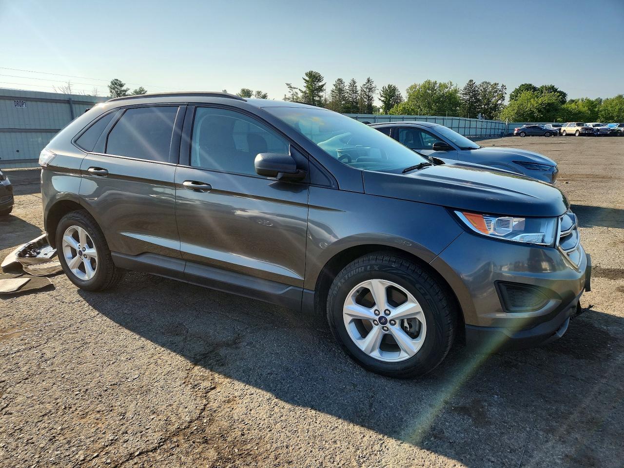 2015 Ford Edge Se Gray vin: 2FMTK4G80FBC21689