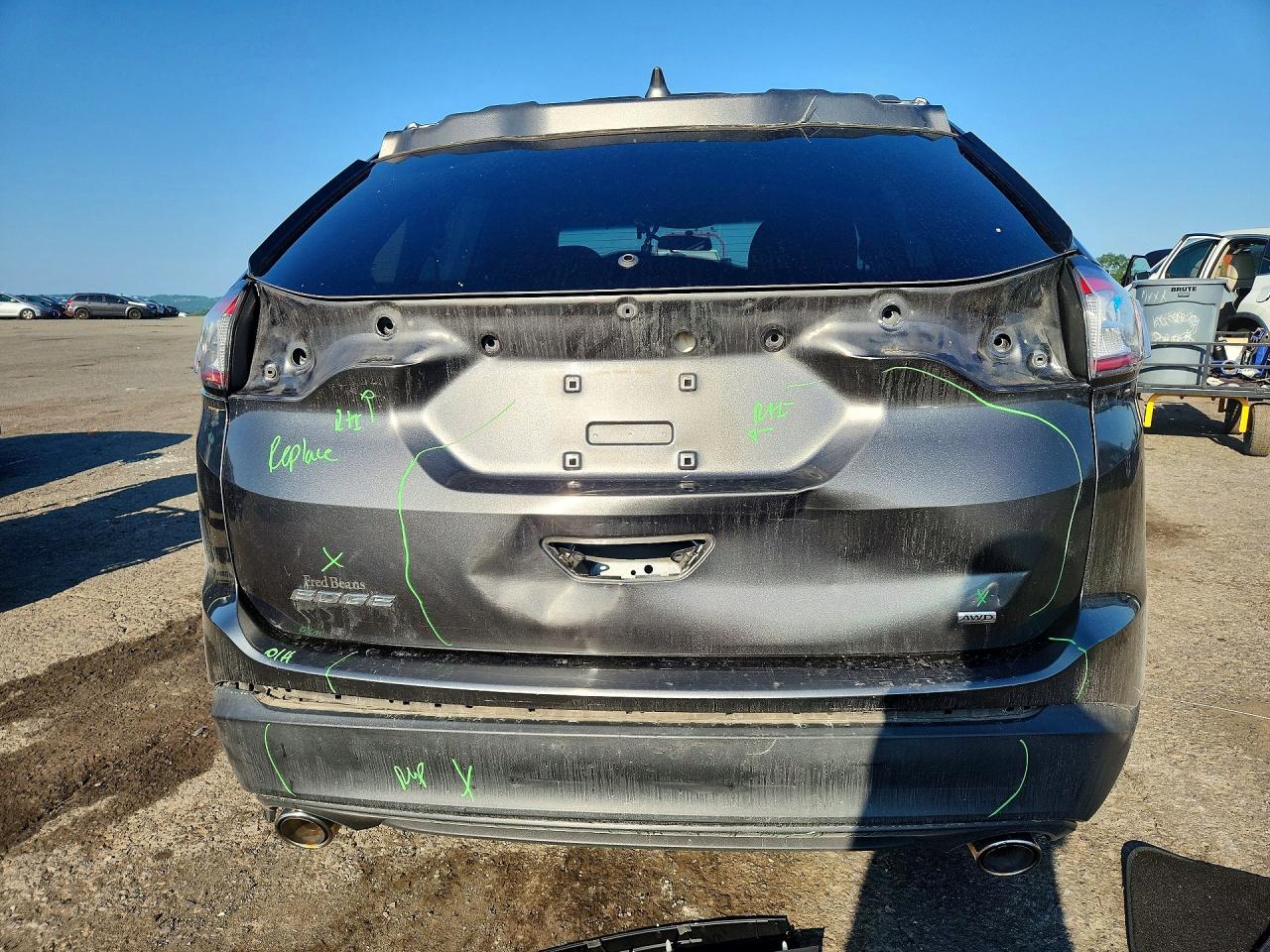 2015 Ford Edge Se Gray vin: 2FMTK4G80FBC21689