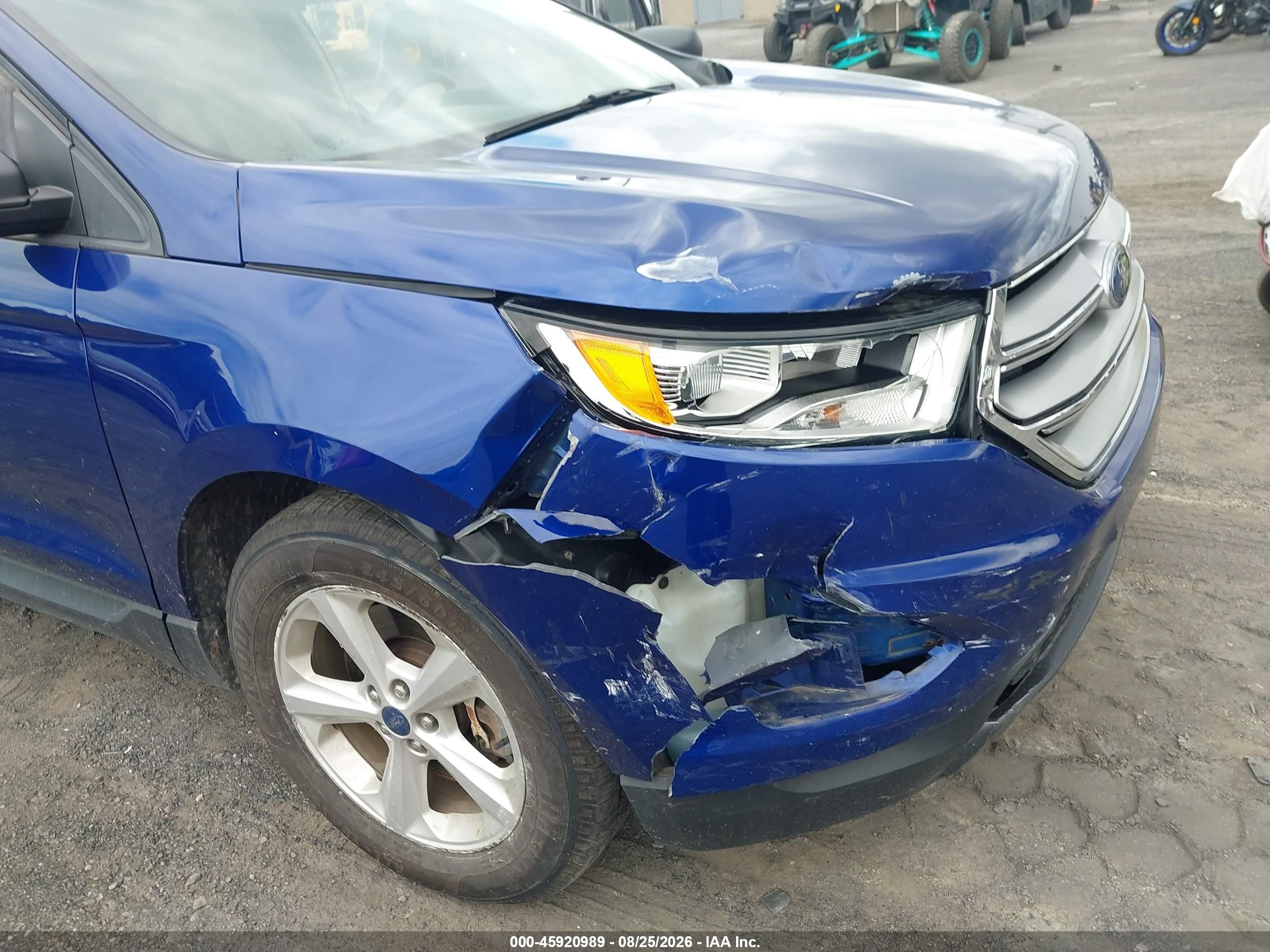 2015 Ford Edge Se Purple vin: 2FMTK4G82FBB39673