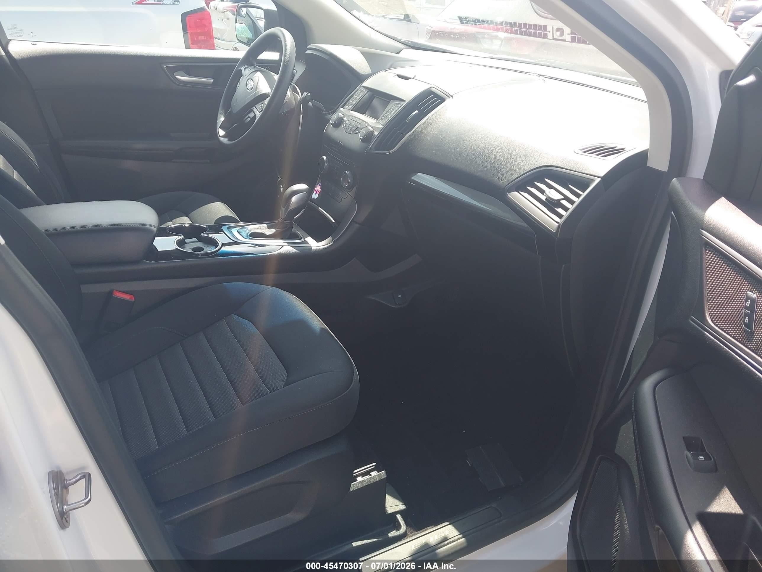 2015 Ford Edge Se White vin: 2FMTK4G82FBB73662