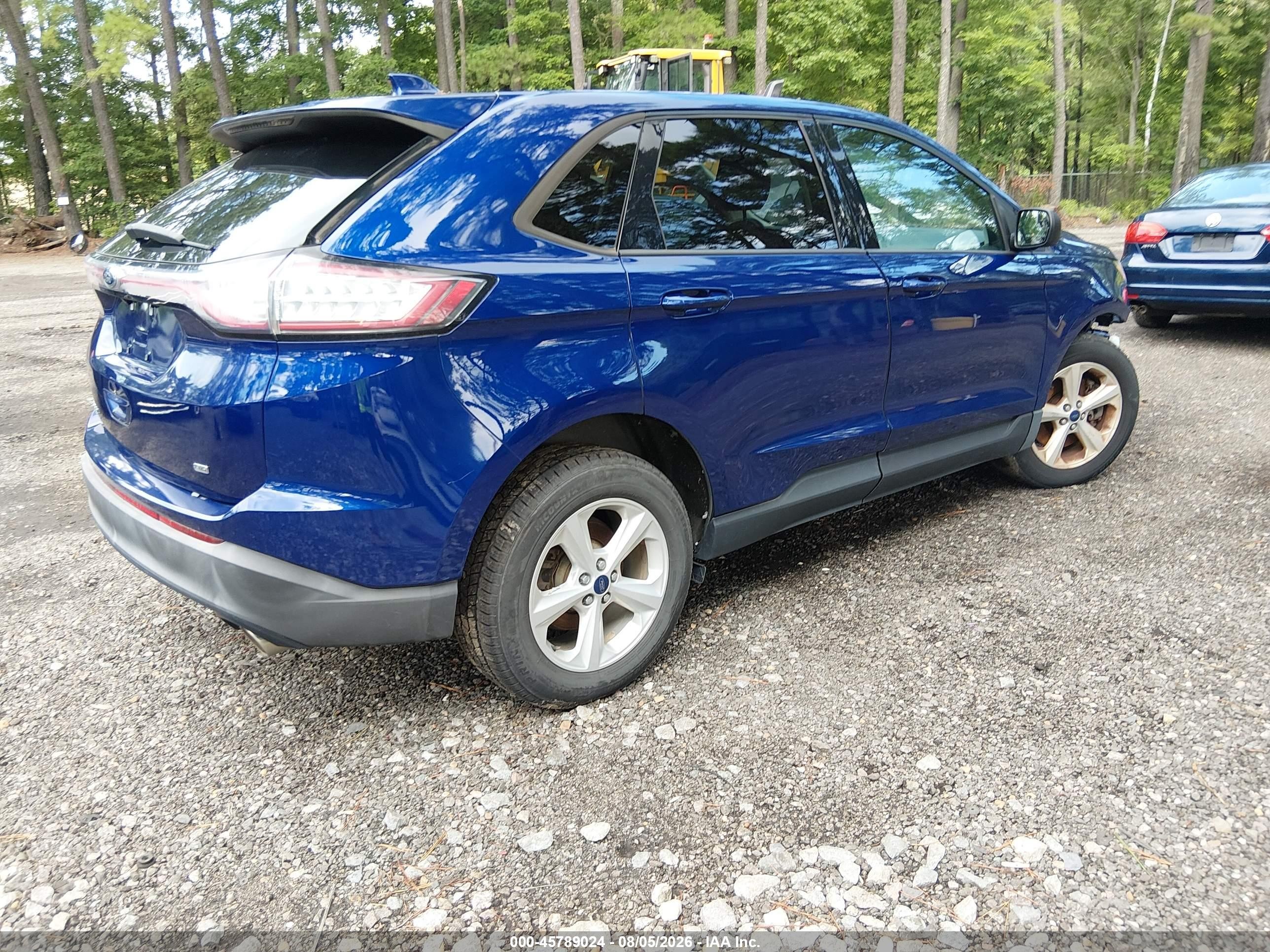 2015 Ford Edge Se Blue vin: 2FMTK4G82FBC18776