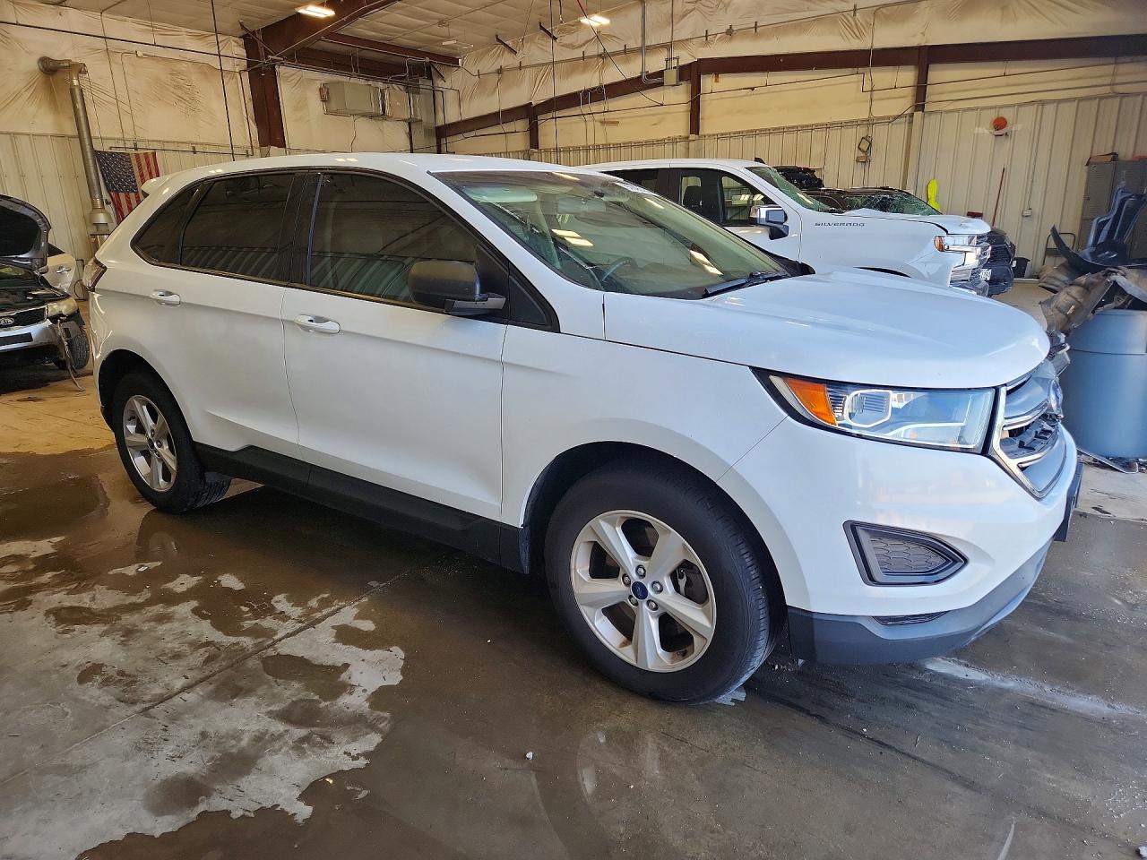2015 Ford Edge Se White vin: 2FMTK4G88FBB39452