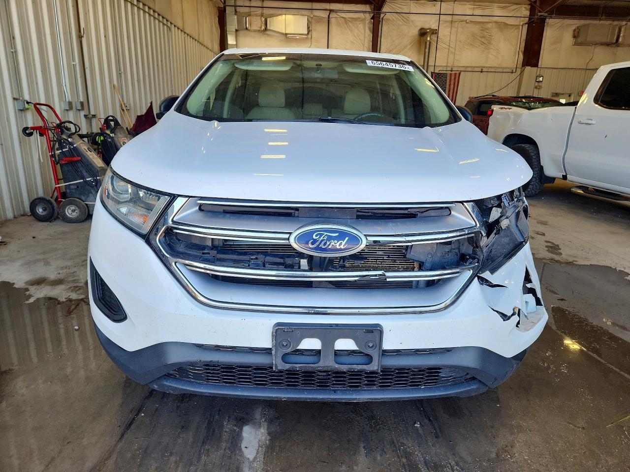 2015 Ford Edge Se White vin: 2FMTK4G88FBB39452