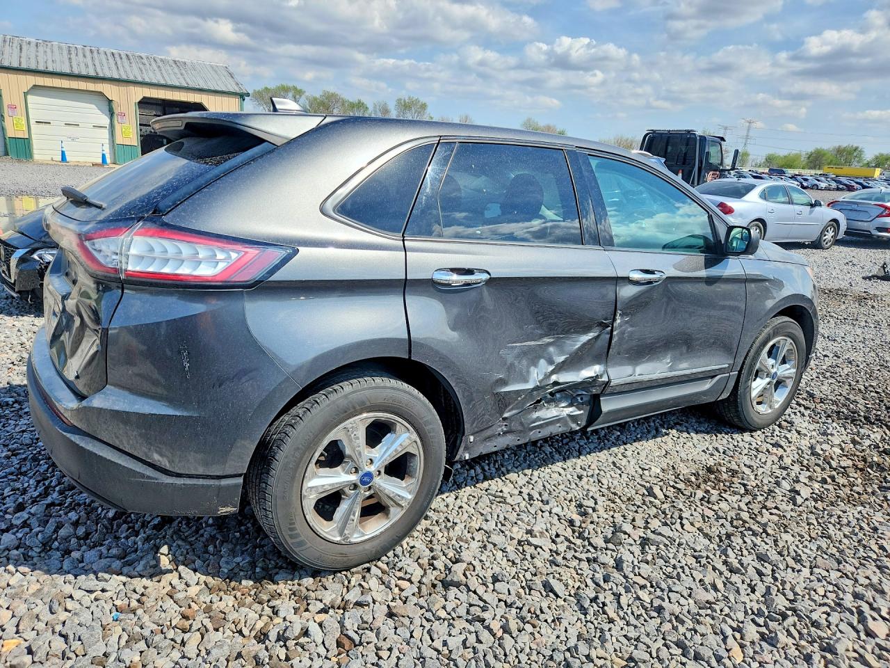 2015 Ford Edge Se Gray vin: 2FMTK4G88FBB90093