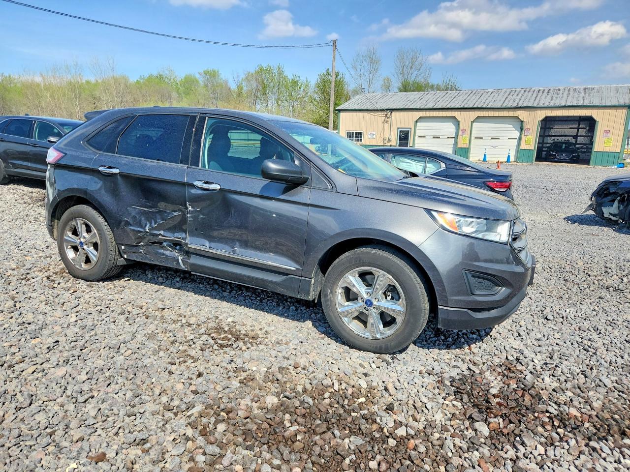 2015 Ford Edge Se Gray vin: 2FMTK4G88FBB90093
