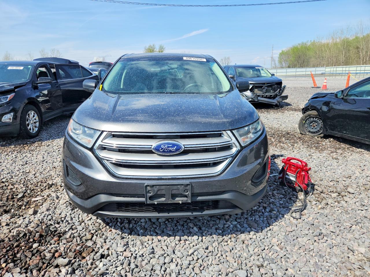 2015 Ford Edge Se Gray vin: 2FMTK4G88FBB90093