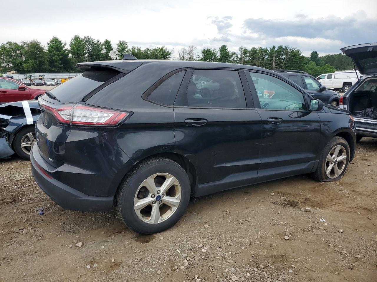 2015 Ford Edge Se Black vin: 2FMTK4G90FBB43567
