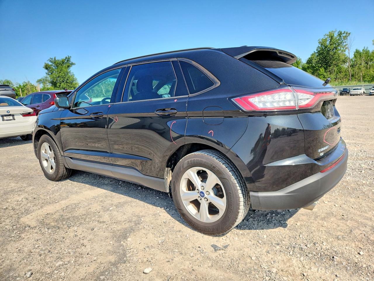 2015 Ford Edge Se Black vin: 2FMTK4G91FBB44081