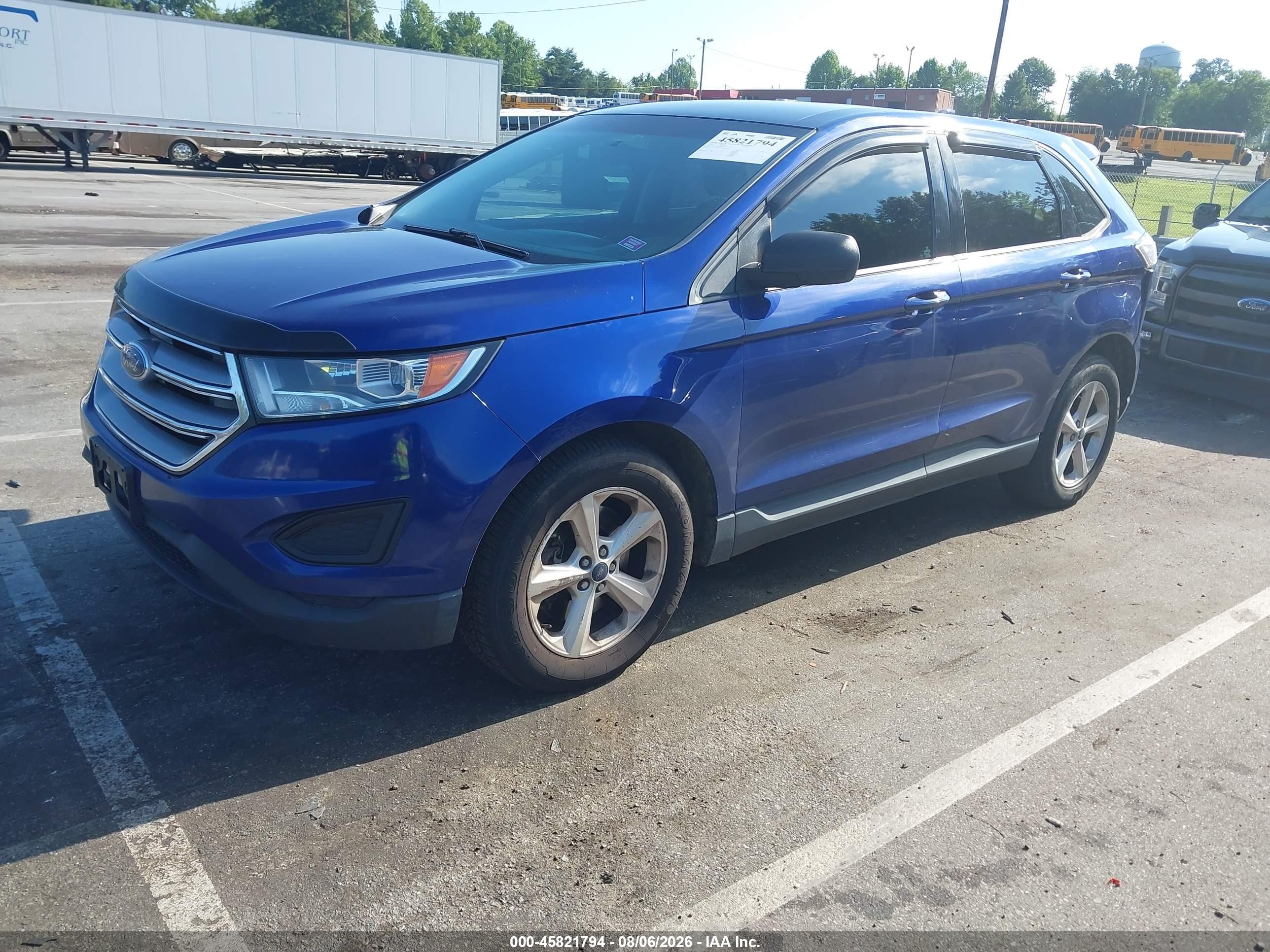 2015 Ford Edge Se Blue vin: 2FMTK4G91FBC27414