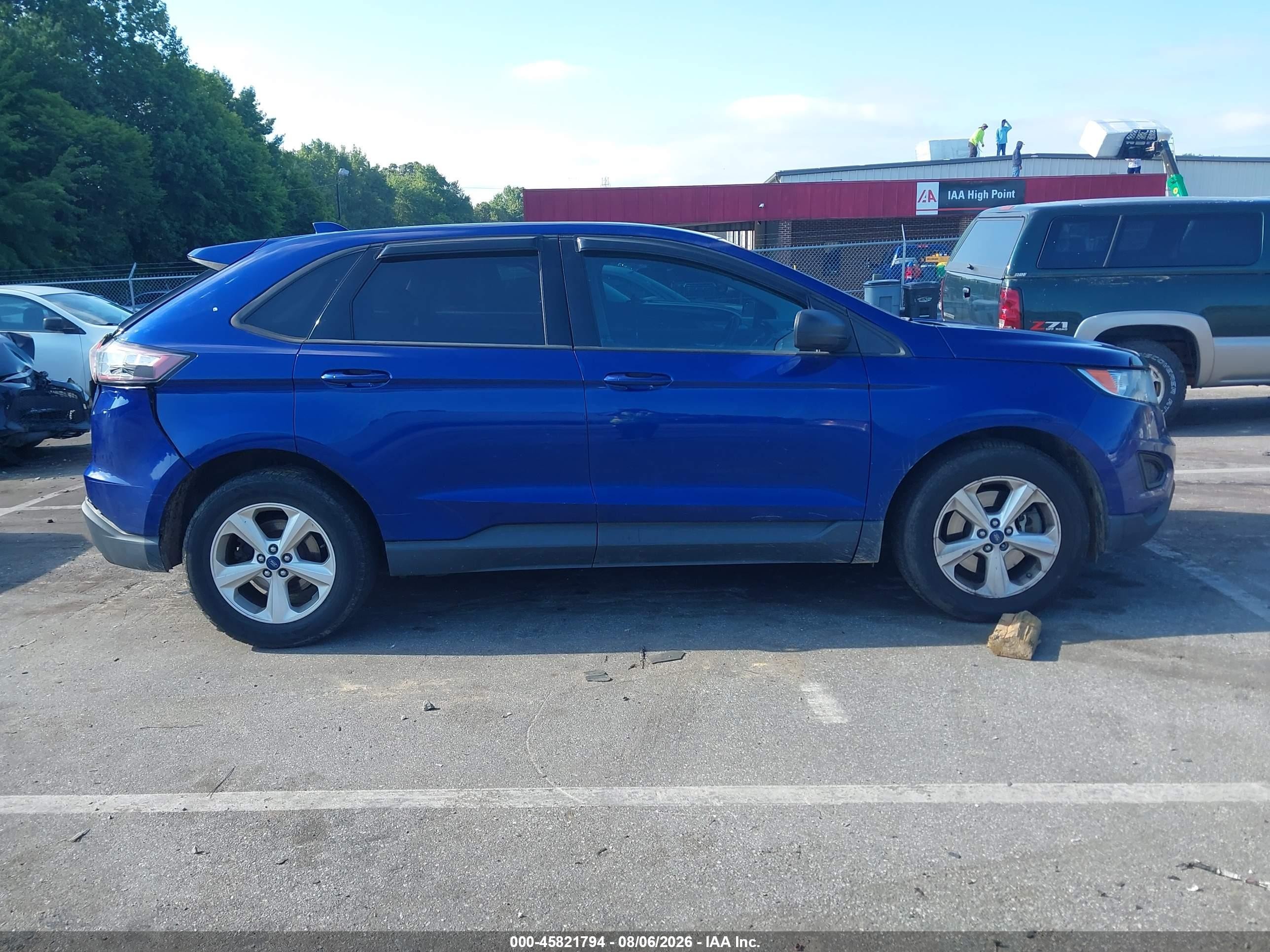 2015 Ford Edge Se Blue vin: 2FMTK4G91FBC27414