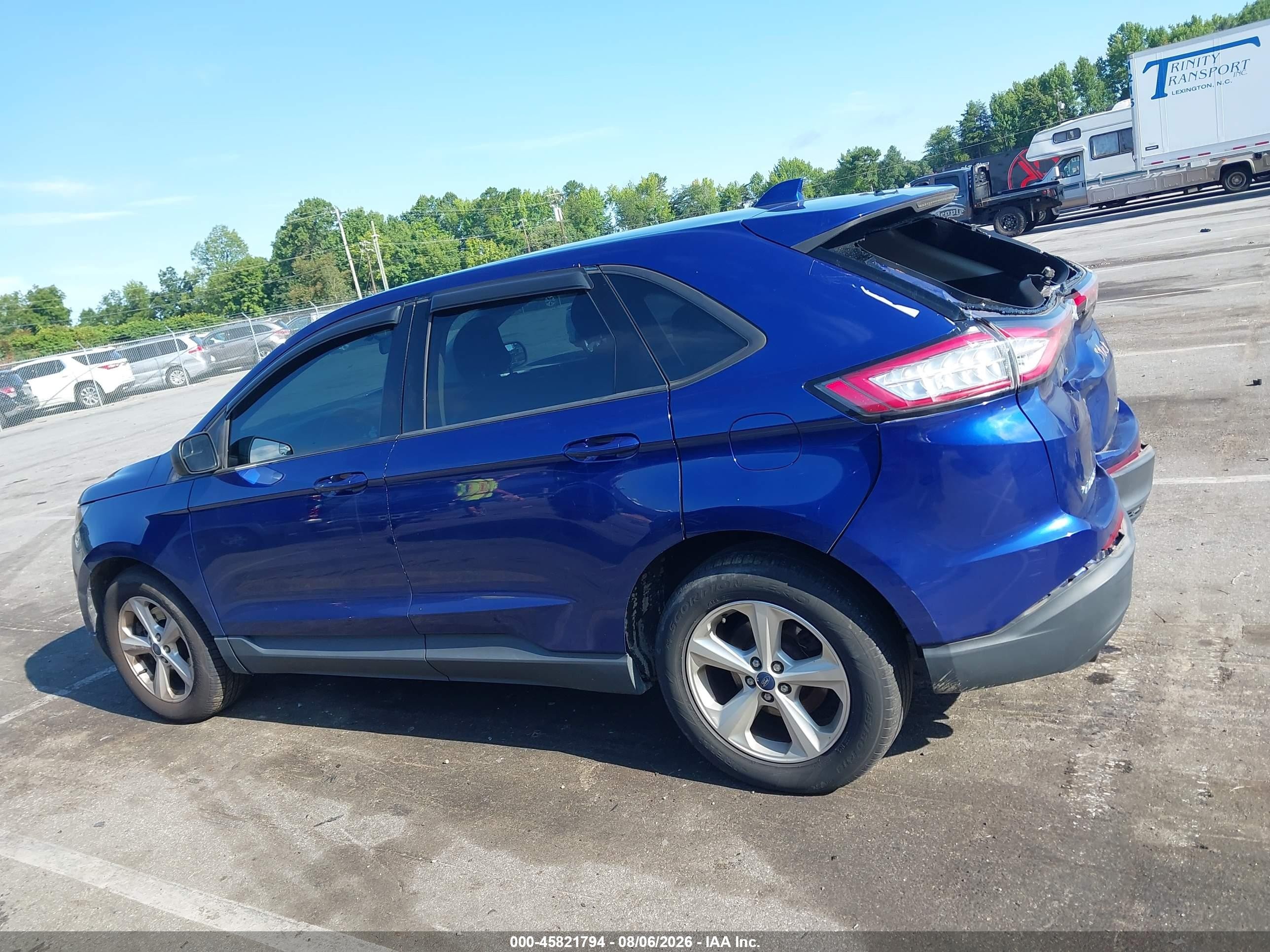 2015 Ford Edge Se Blue vin: 2FMTK4G91FBC27414