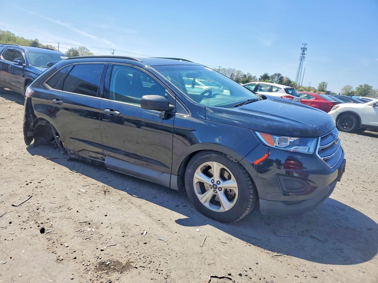 2015 Ford Edge Se Black vin: 2FMTK4G92FBB71192