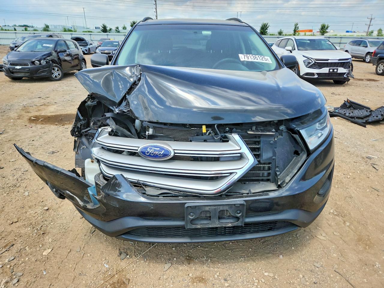 2015 Ford Edge Se Black vin: 2FMTK4G92FBB95329