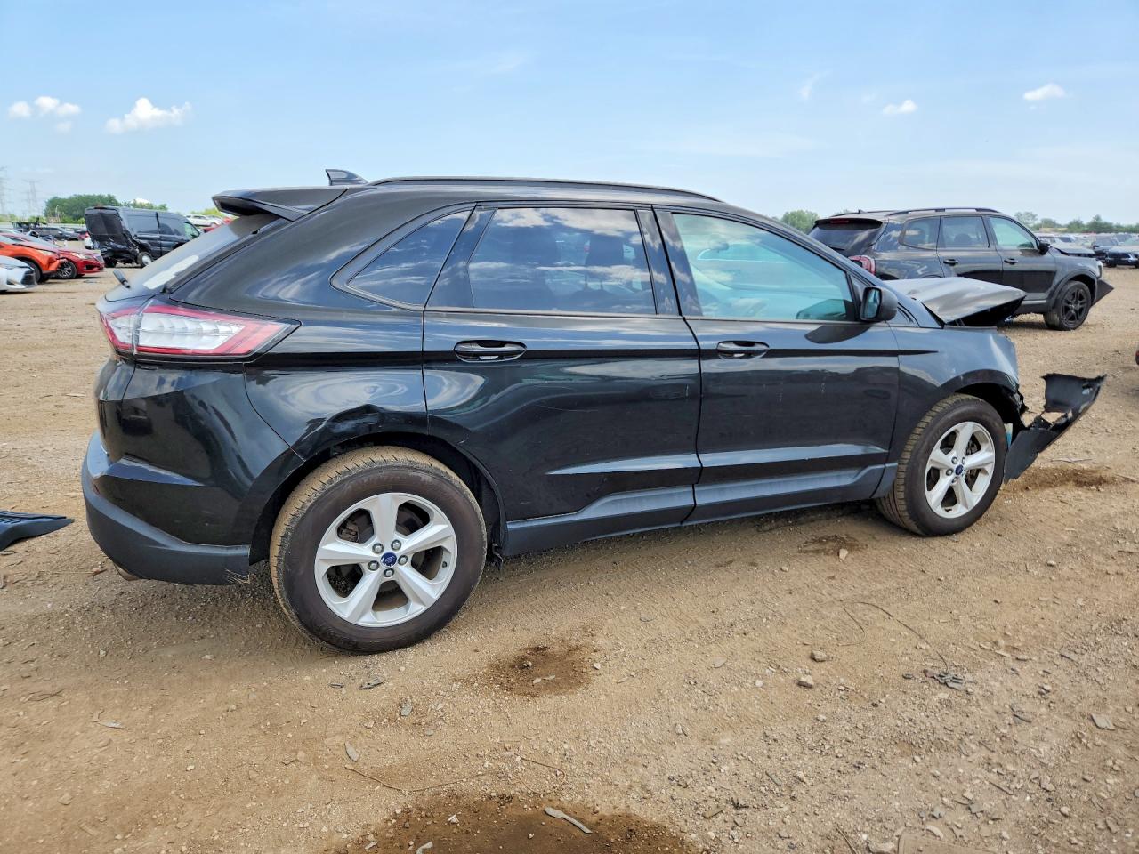 2015 Ford Edge Se Black vin: 2FMTK4G92FBB95329
