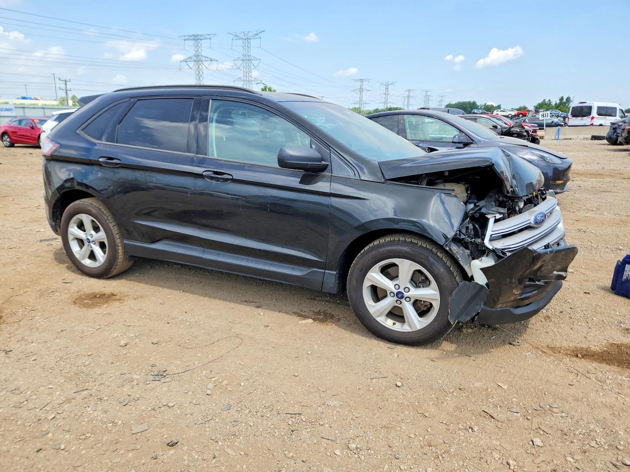2015 Ford Edge Se Black vin: 2FMTK4G92FBB95329