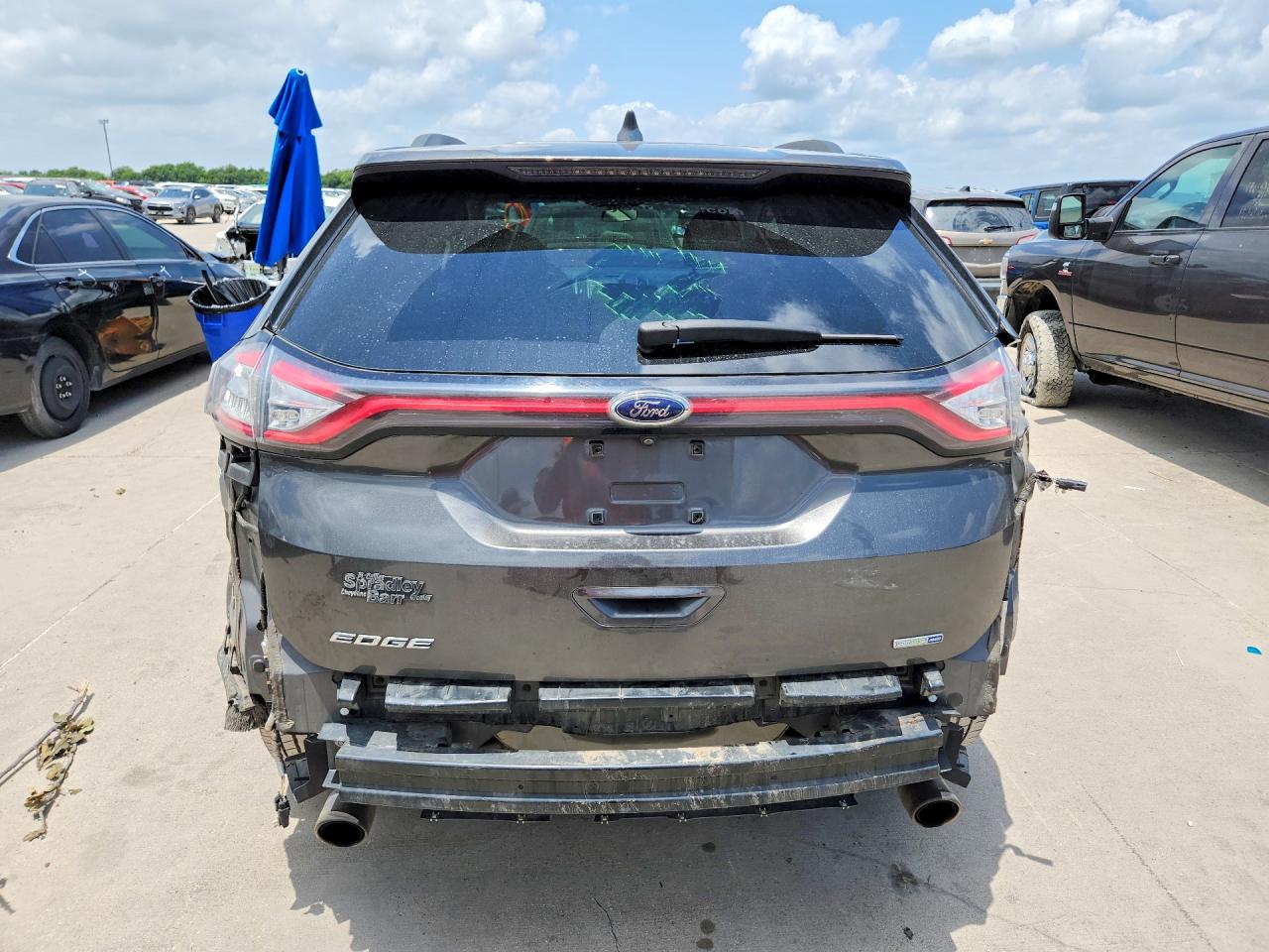 2015 Ford Edge Se Gray vin: 2FMTK4G93FBC39712