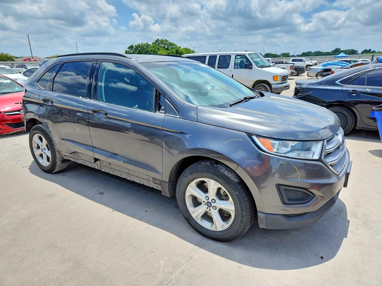 2015 Ford Edge Se Gray vin: 2FMTK4G93FBC39712