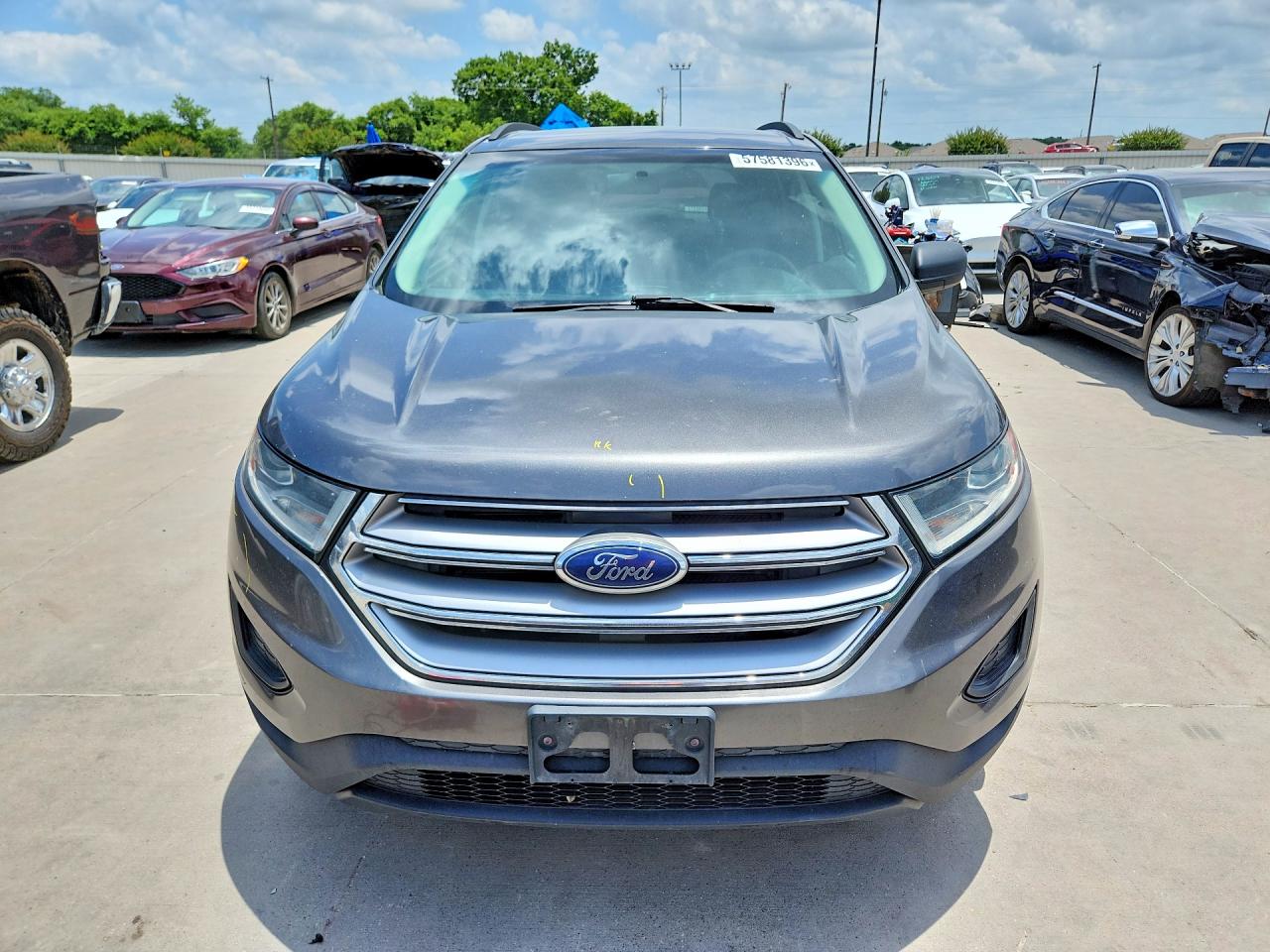 2015 Ford Edge Se Gray vin: 2FMTK4G93FBC39712