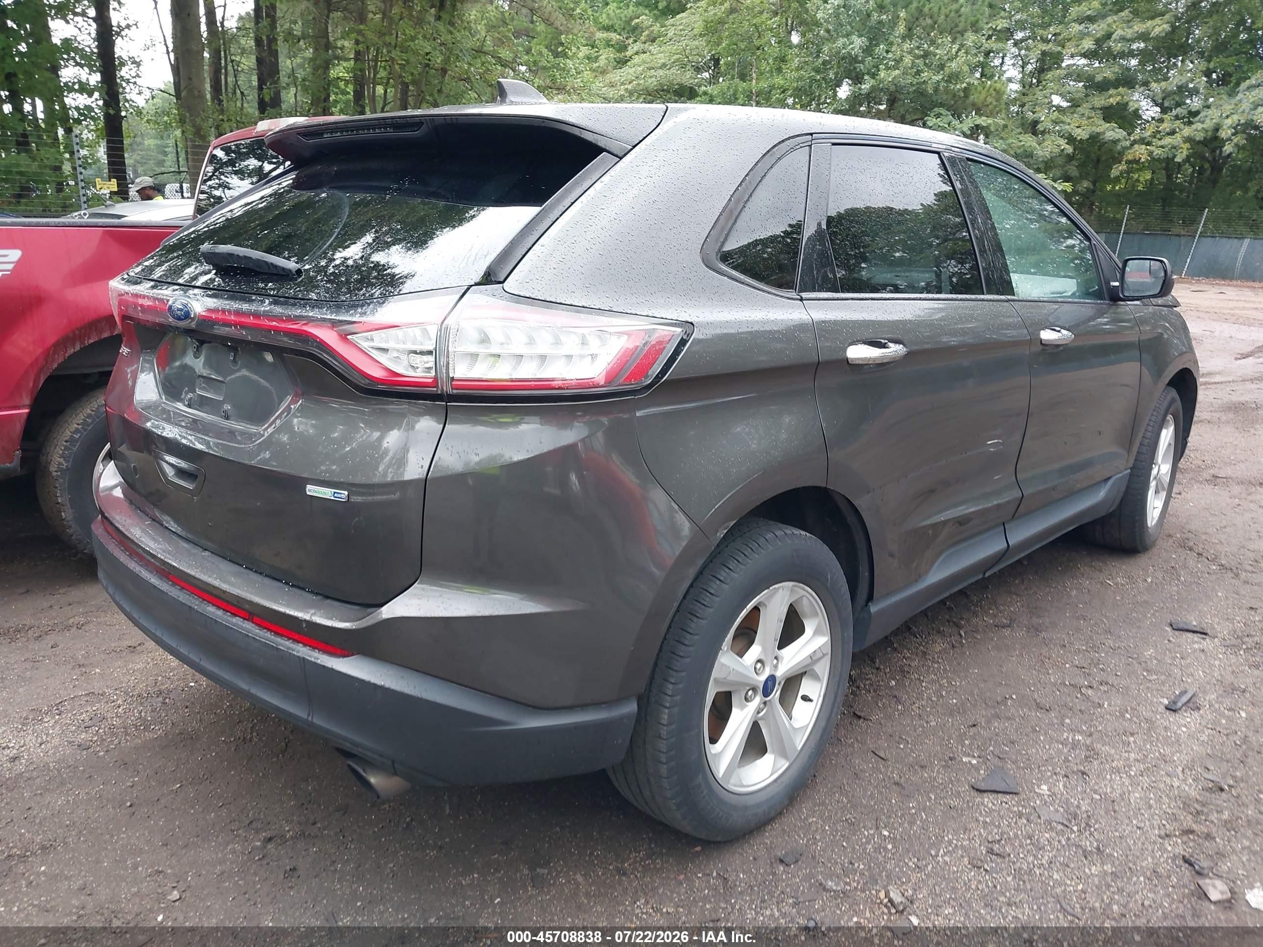 2015 Ford Edge Se Gray vin: 2FMTK4G94FBB79777