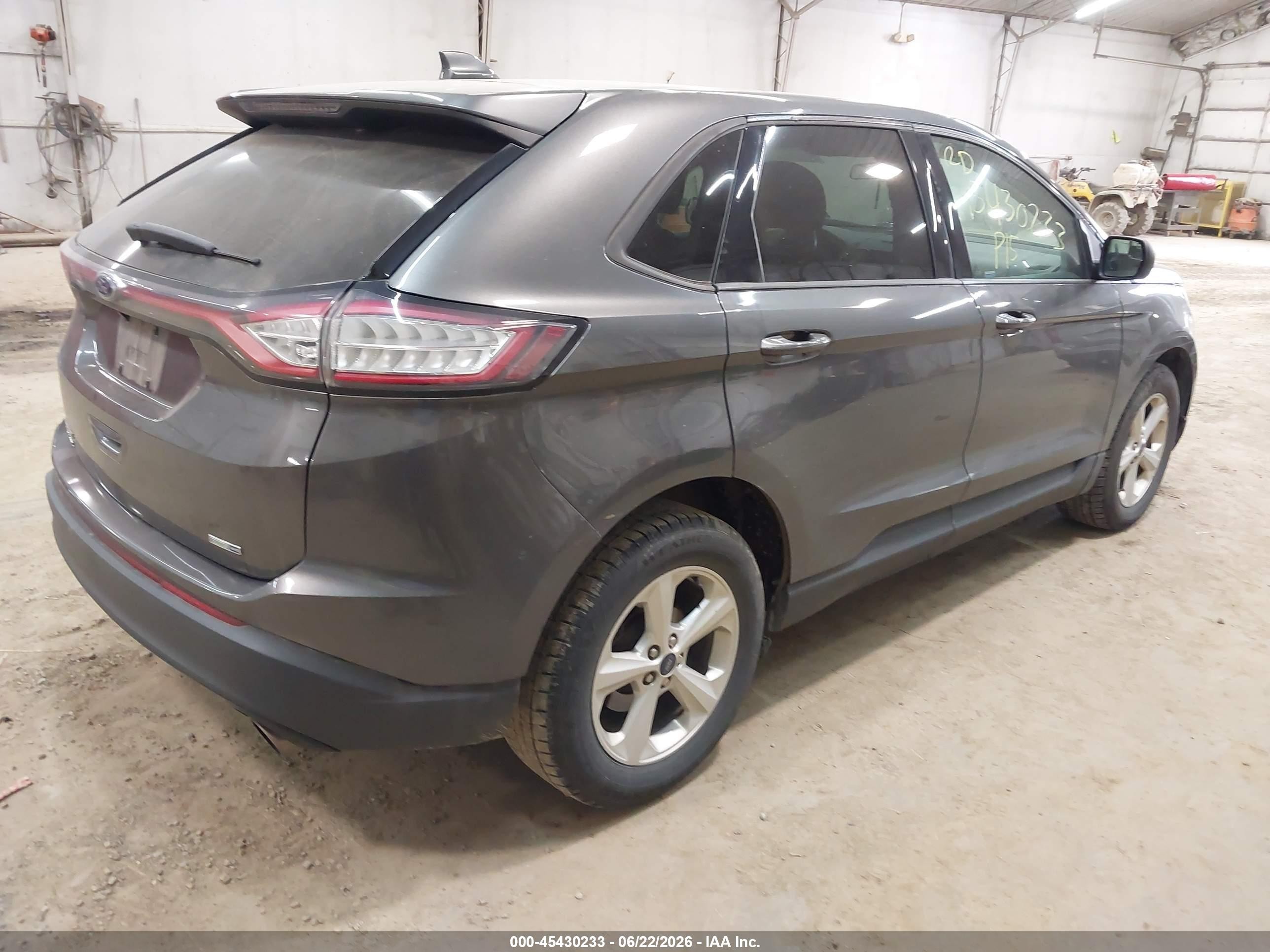 2015 Ford Edge Se Gray vin: 2FMTK4G94FBC15967