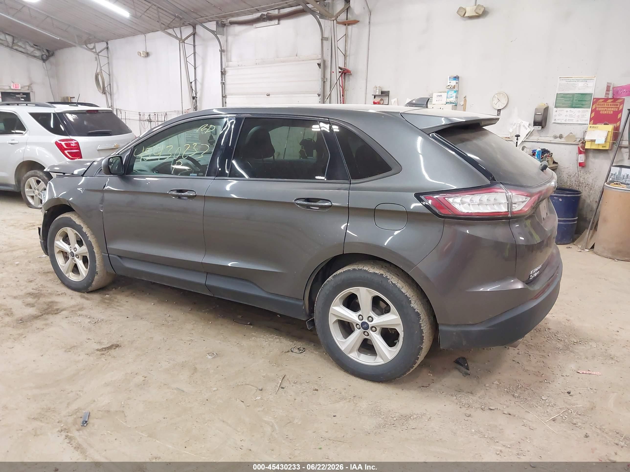2015 Ford Edge Se Gray vin: 2FMTK4G94FBC15967
